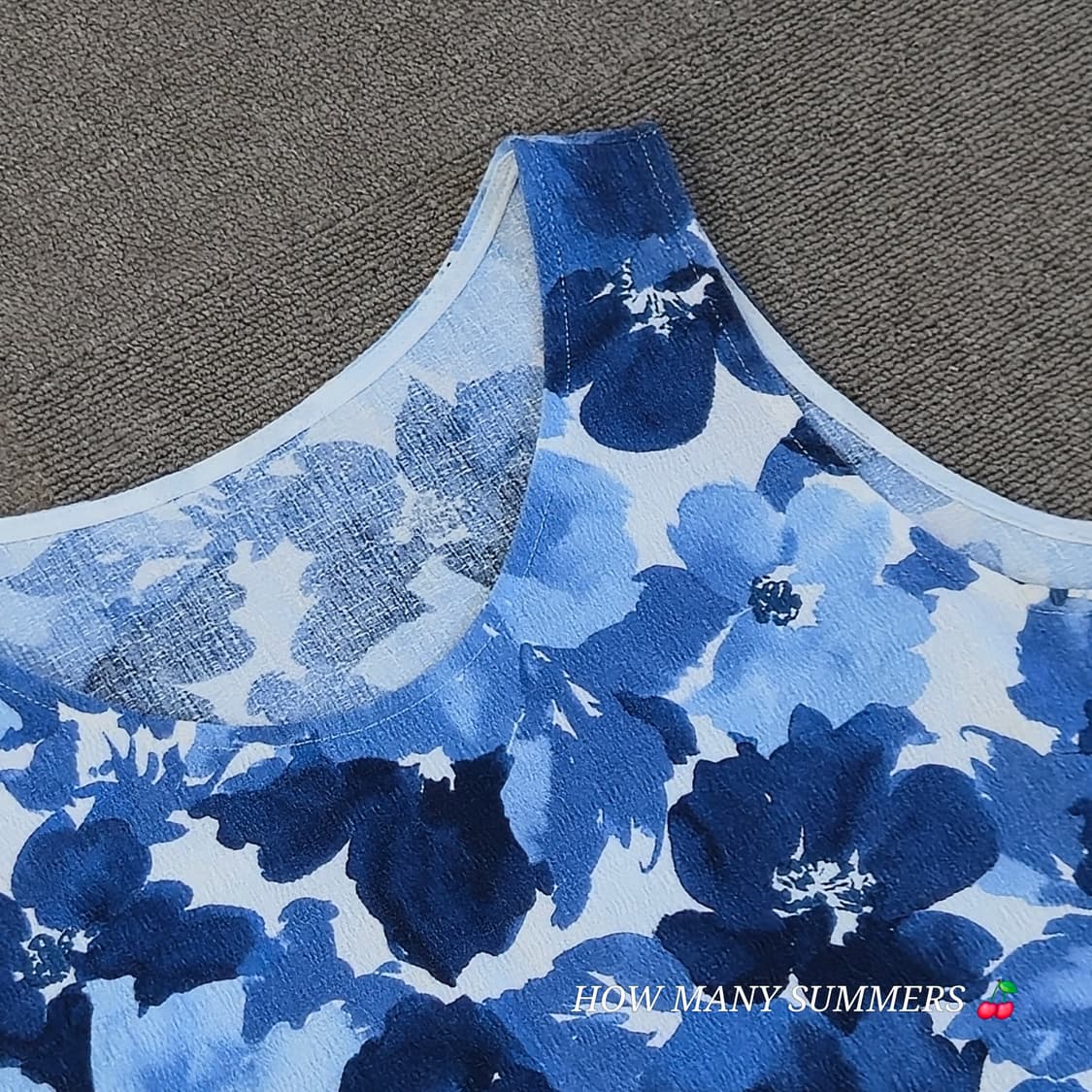 Adam et Rope 블루 패턴 슬리브리스 상품이미지3