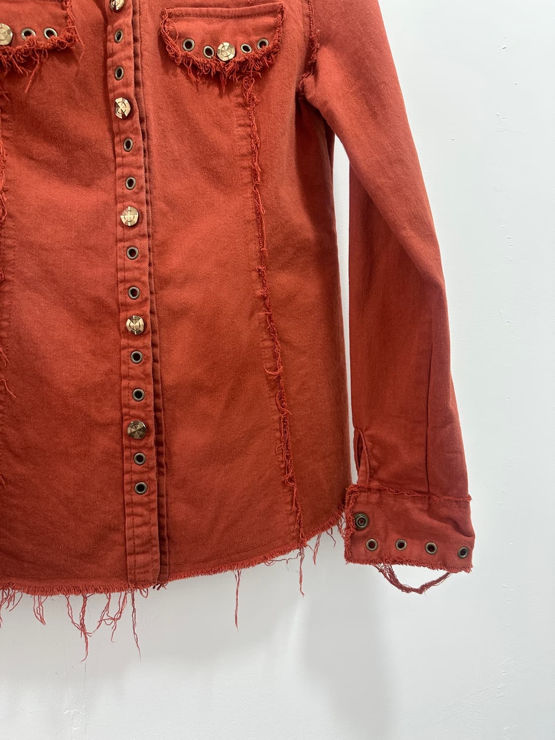 Fringe eyelet detail shirts  상품이미지4