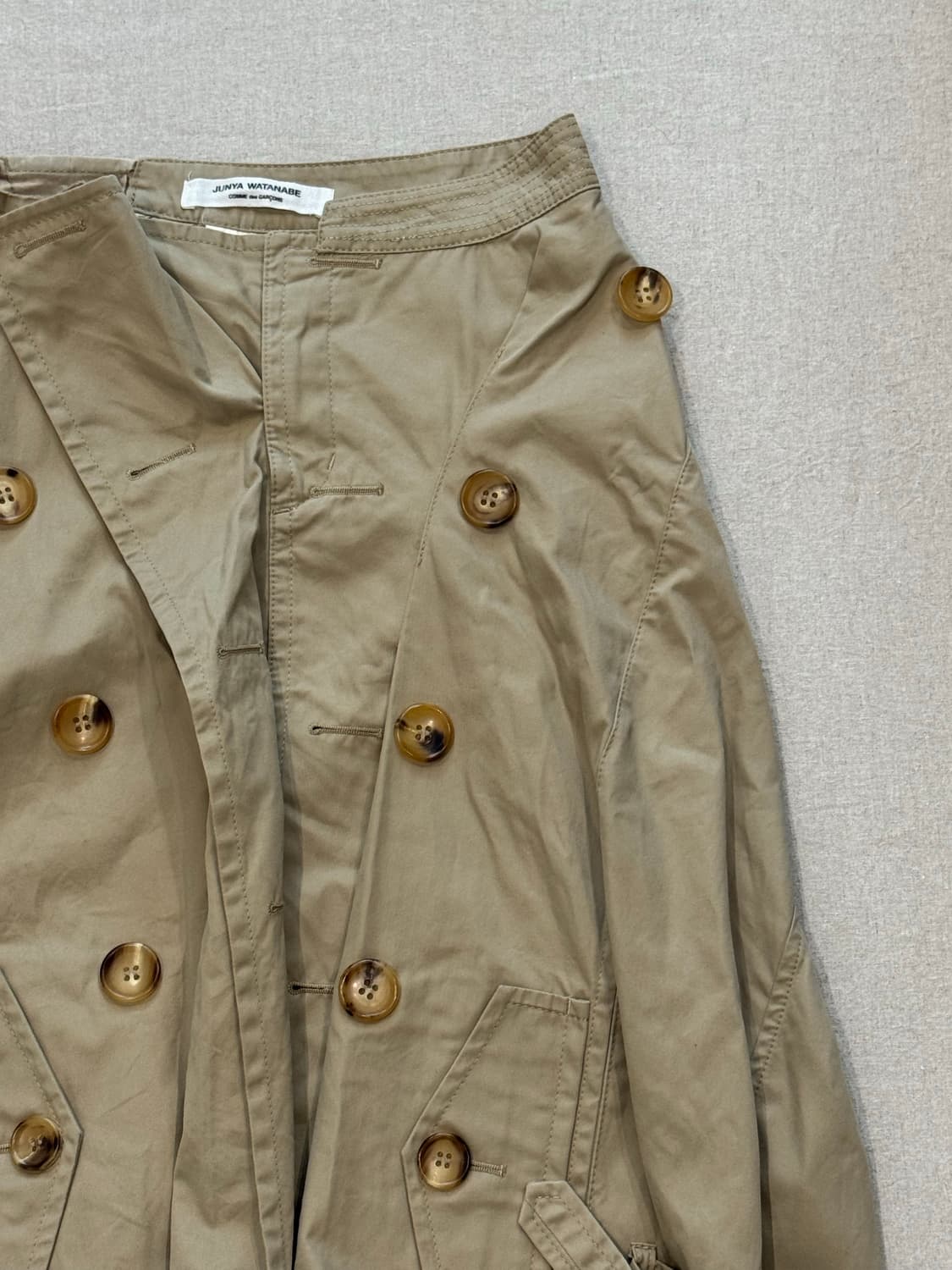 준야와타나베 06ss 디컨스트럭티드 트렌치코트 스커트 상품이미지3