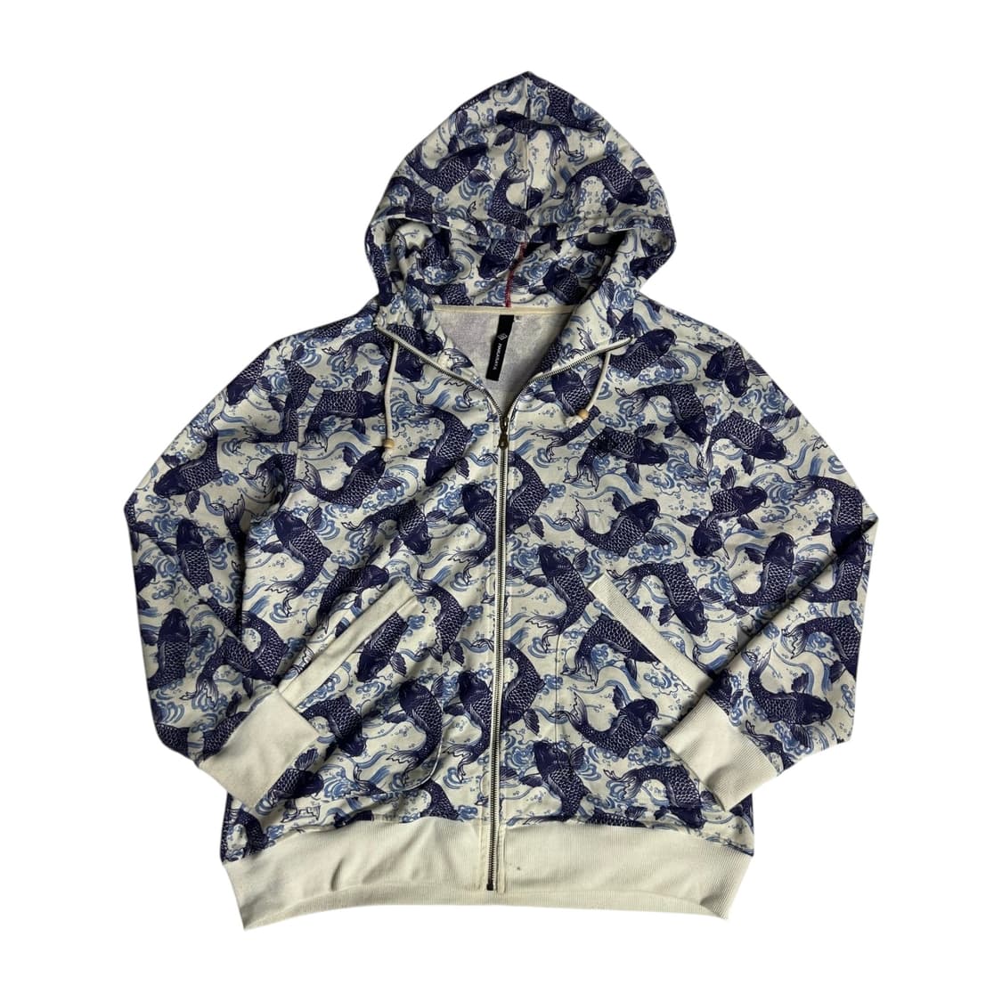 [HAIKARAYA] 오리엔탈 잉어프린팅 후드집업 상품이미지1