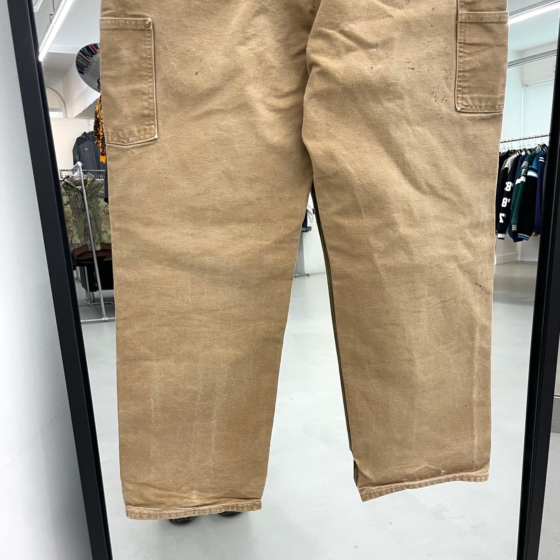 칼하트 OG 더블니 카펜터 덕캔버스 페이딩 와이드 워크팬츠 브라운 상품이미지5