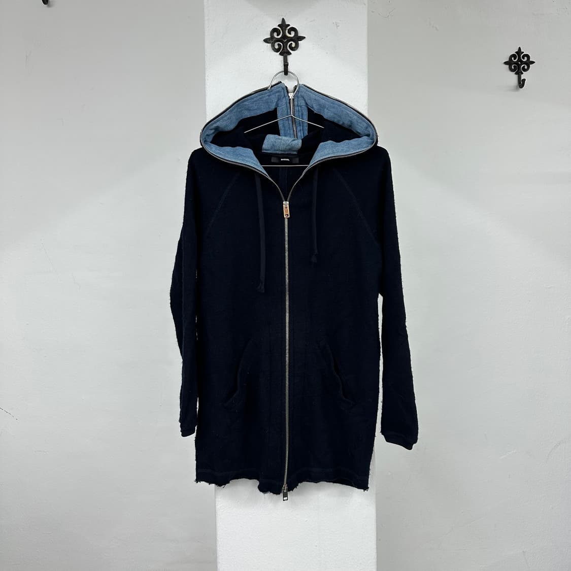 Diesel navy hood zip 상품이미지3