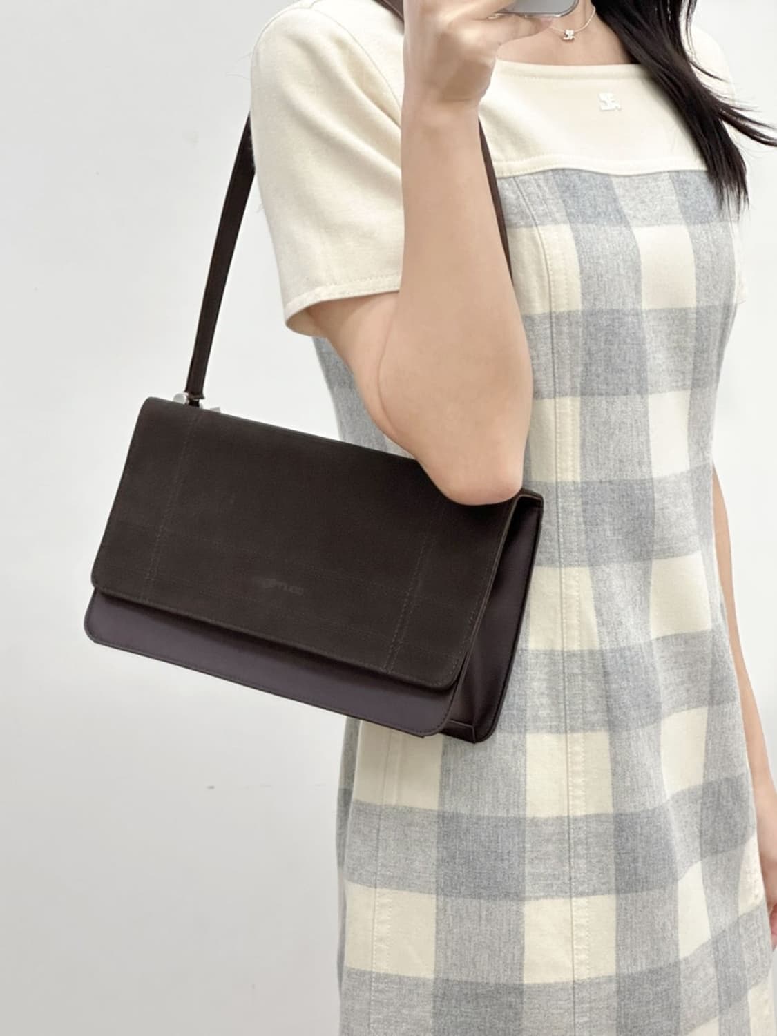 courreges / 꾸레쥬 울 캐시미어 체크 원피스  상품이미지7