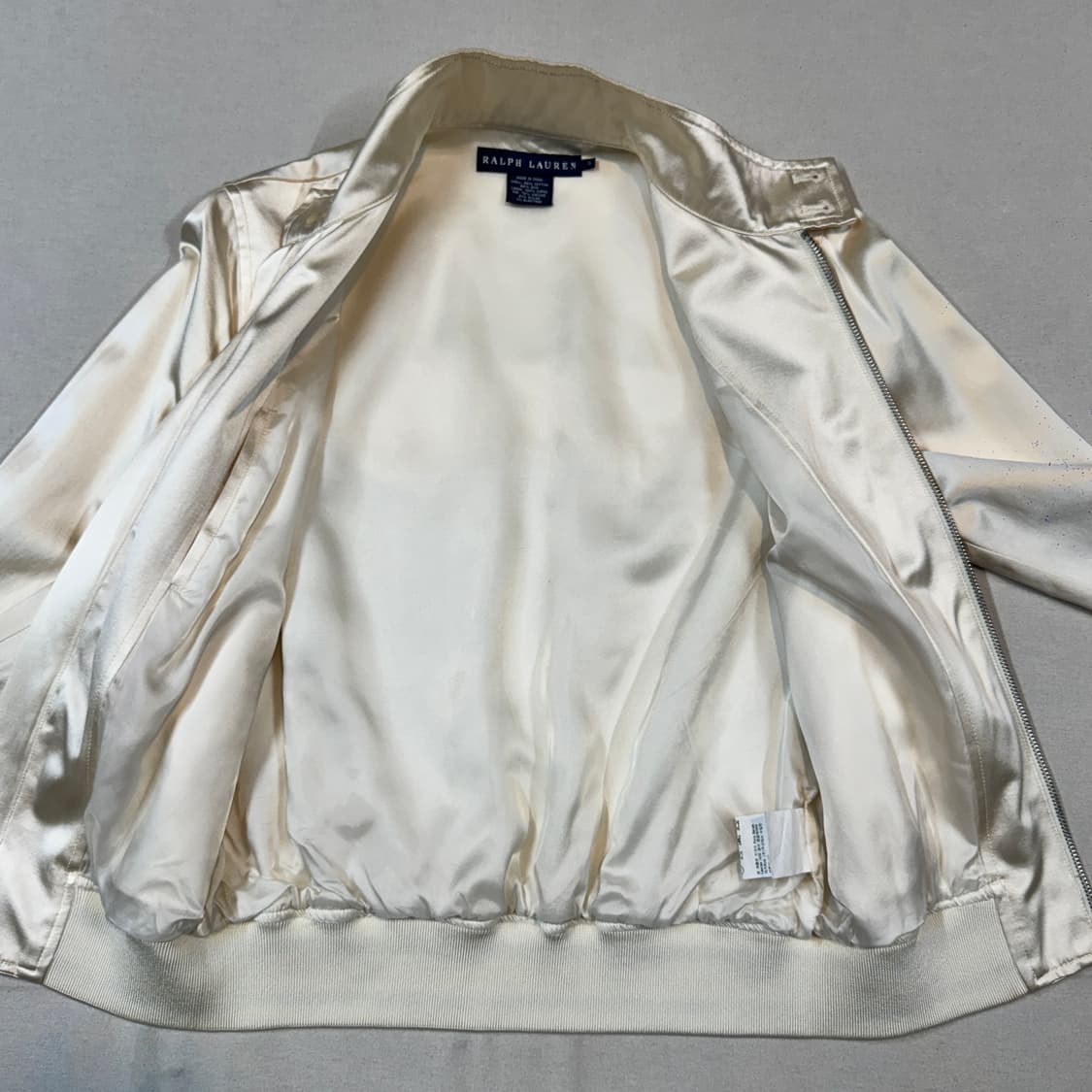 S) 폴로 랄프로렌 실크 혼방 새틴 블루종 재킷 상품이미지5