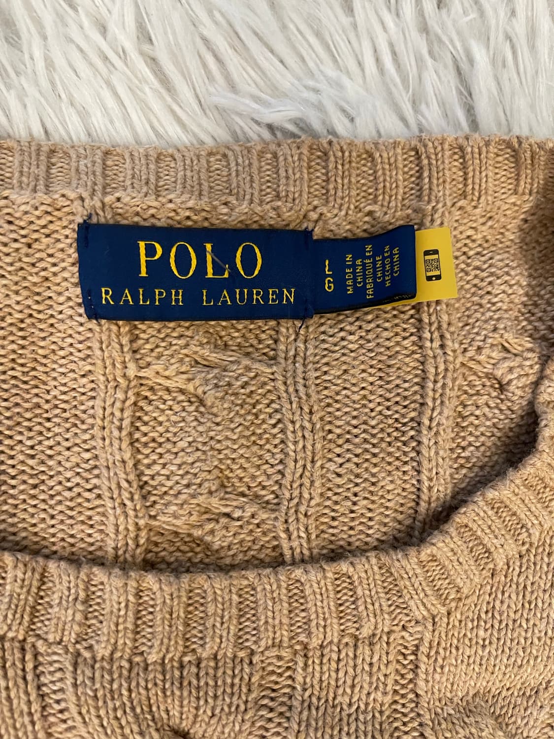 폴로 랄프로렌 케이블 니트 베이지 상품이미지2