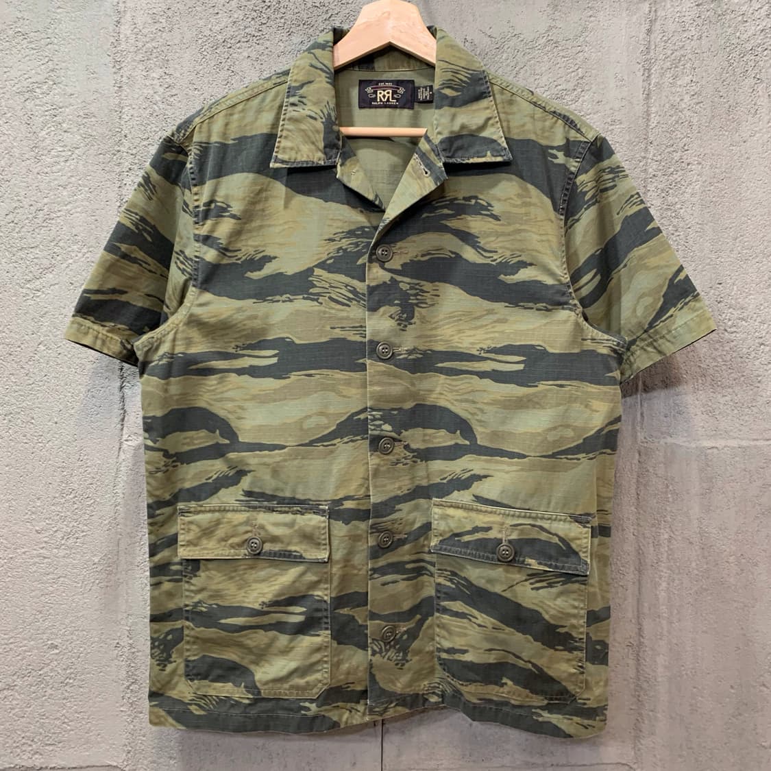 [M] RRL 립스탑 타이거카모 하프 오버셔츠 상품이미지2