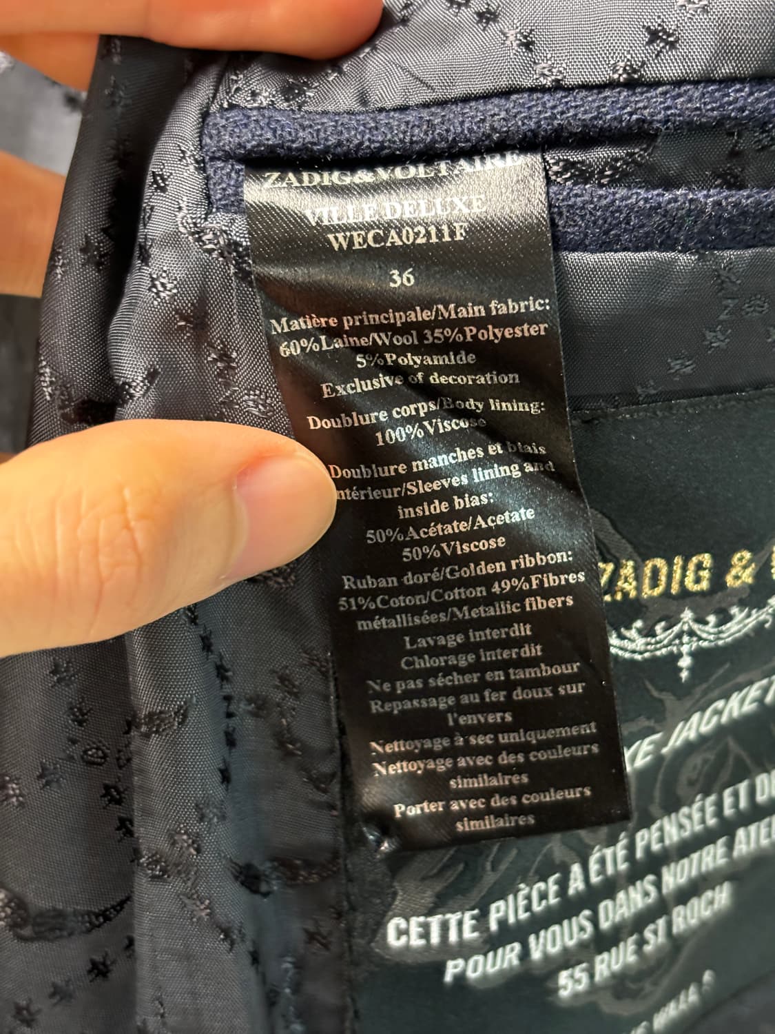 쟈딕앤볼테르 나폴레옹 칼라리스 자켓 상품이미지10