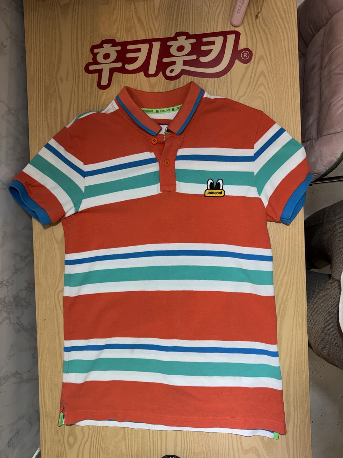 PANCOAT 팬콧 멀티 스트라이프 PK 카라 반팔 티셔츠 상품이미지2