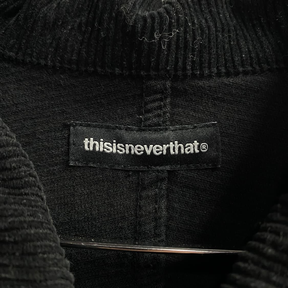 디스이즈네버댓 스펠아웃로고 코로듀이 블랙 셔츠 자켓 B3529 상품이미지3