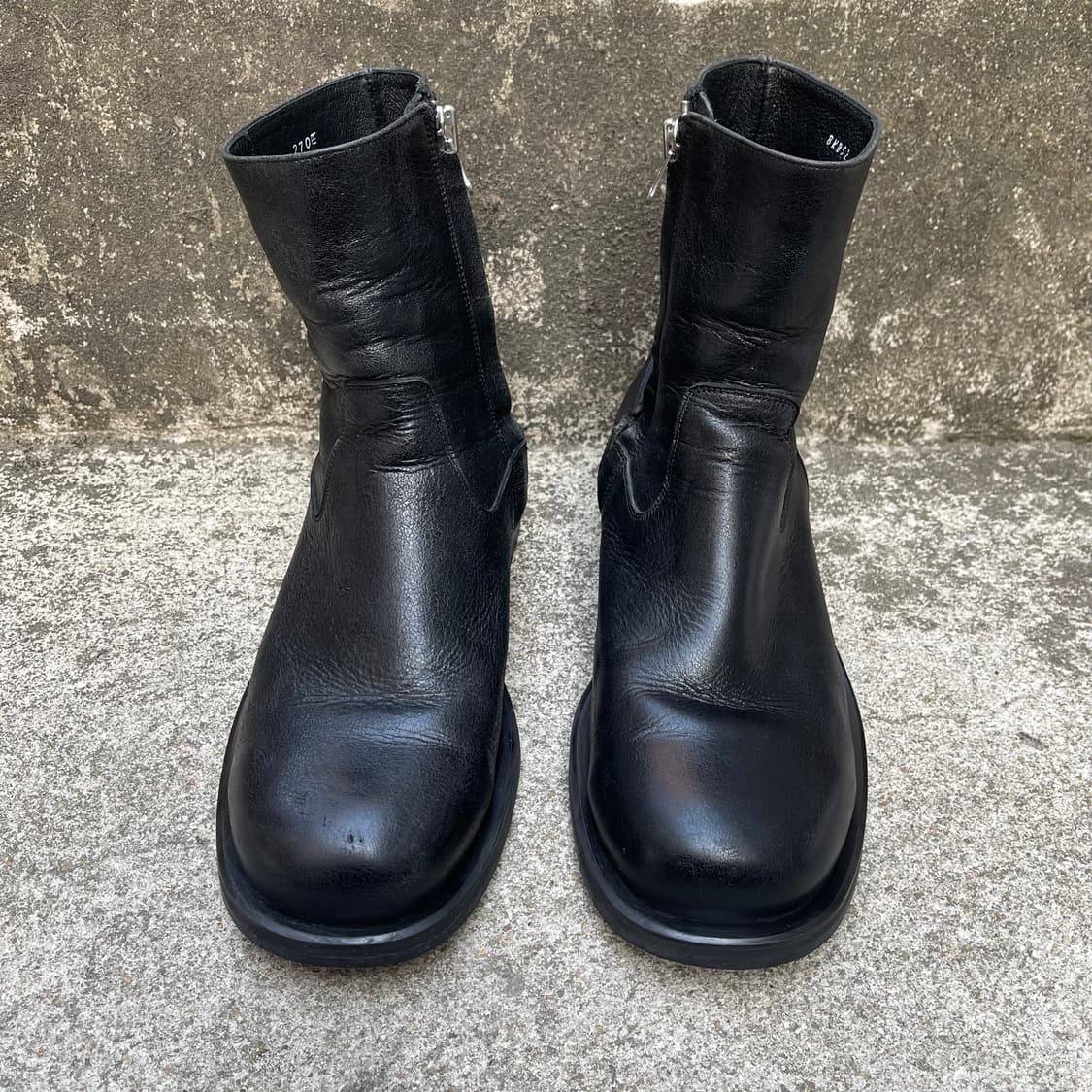 [270] mmrb 크랙 레더 부츠 블랙 상품이미지2