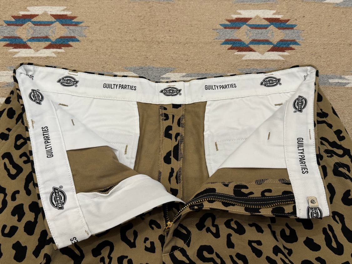 [M] 와코마리아 x 디키즈 플리티드 쇼츠 트라우저 레오파드 상품이미지2