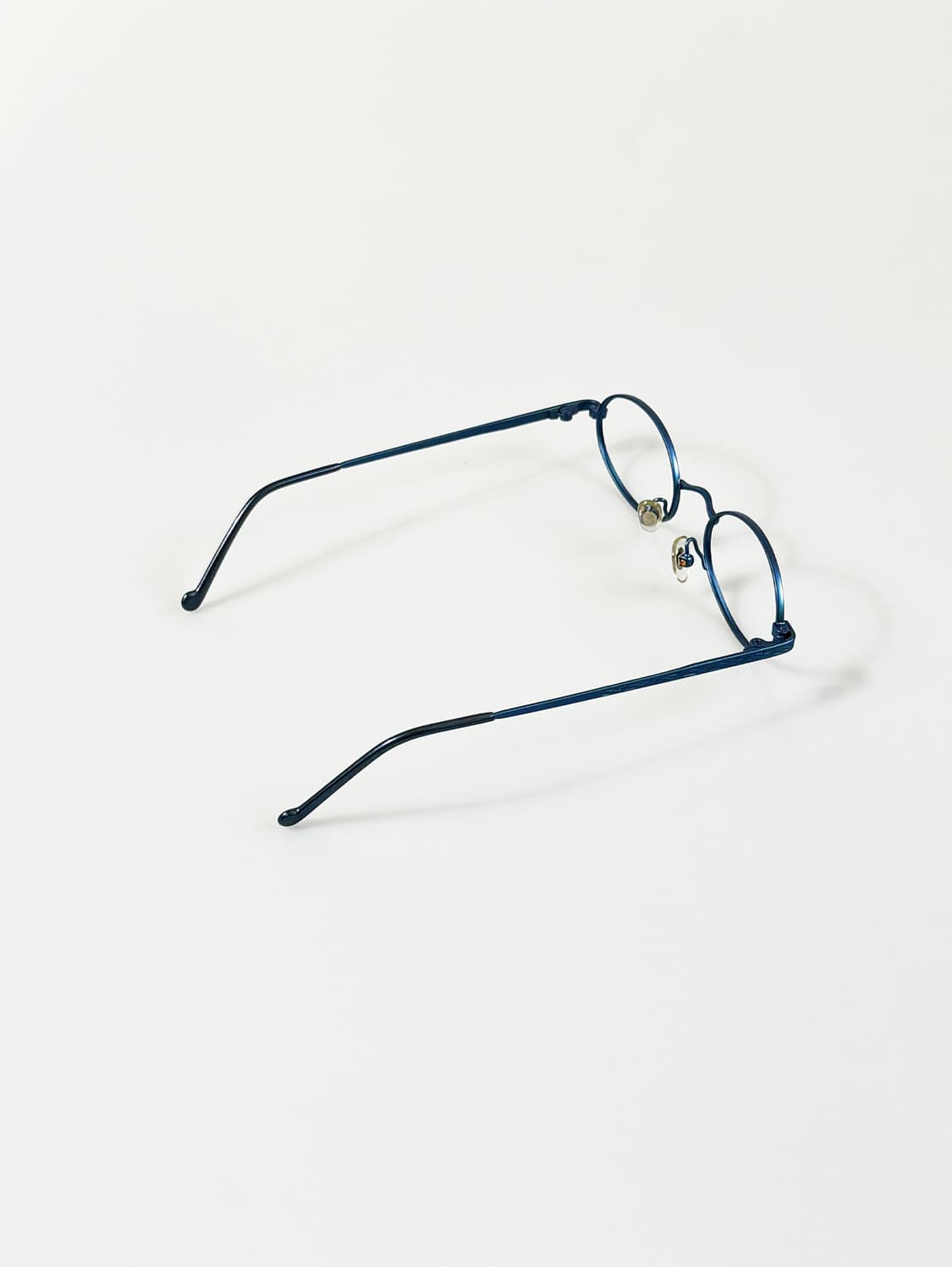 90s CLEOPATRA 블루 슬림 오벌 메탈 빈티지 안경 상품이미지4