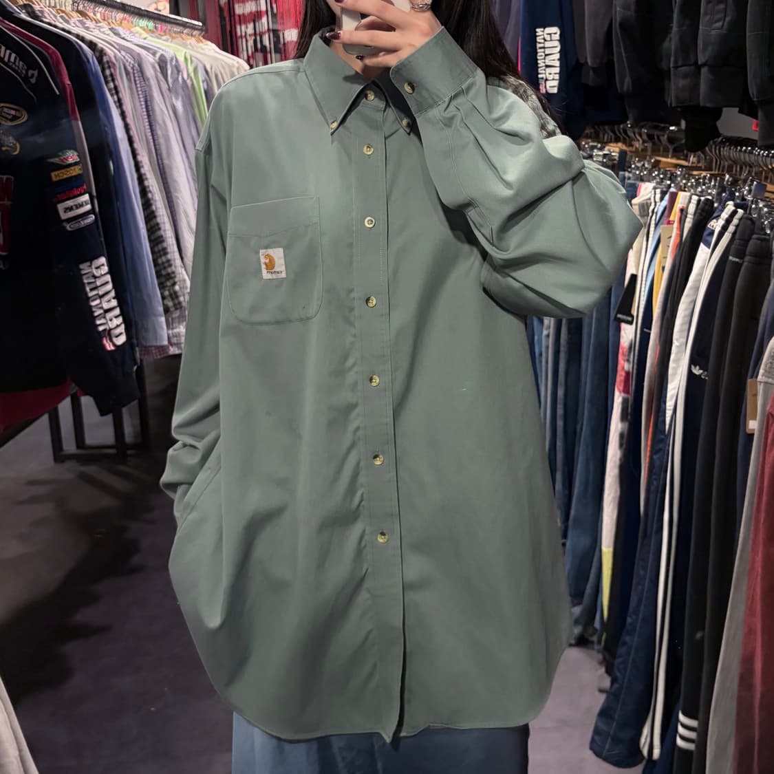 [IM]Carhartt 칼하트 긴팔 셔츠 세이지그린 상품이미지3