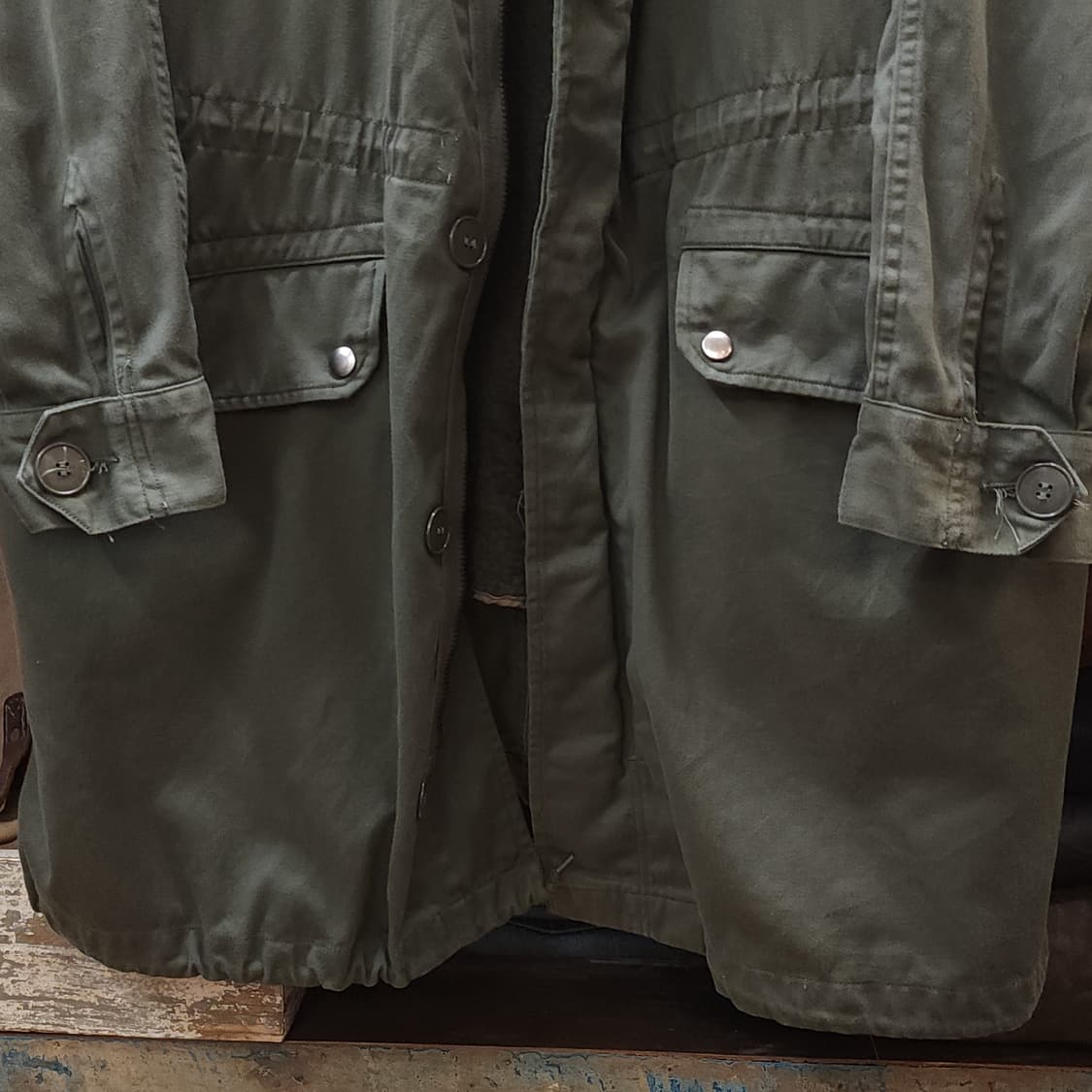 빈티지 프랑스군 m64 밀리터리 모즈파카 올리브 그린 92L 상품이미지7