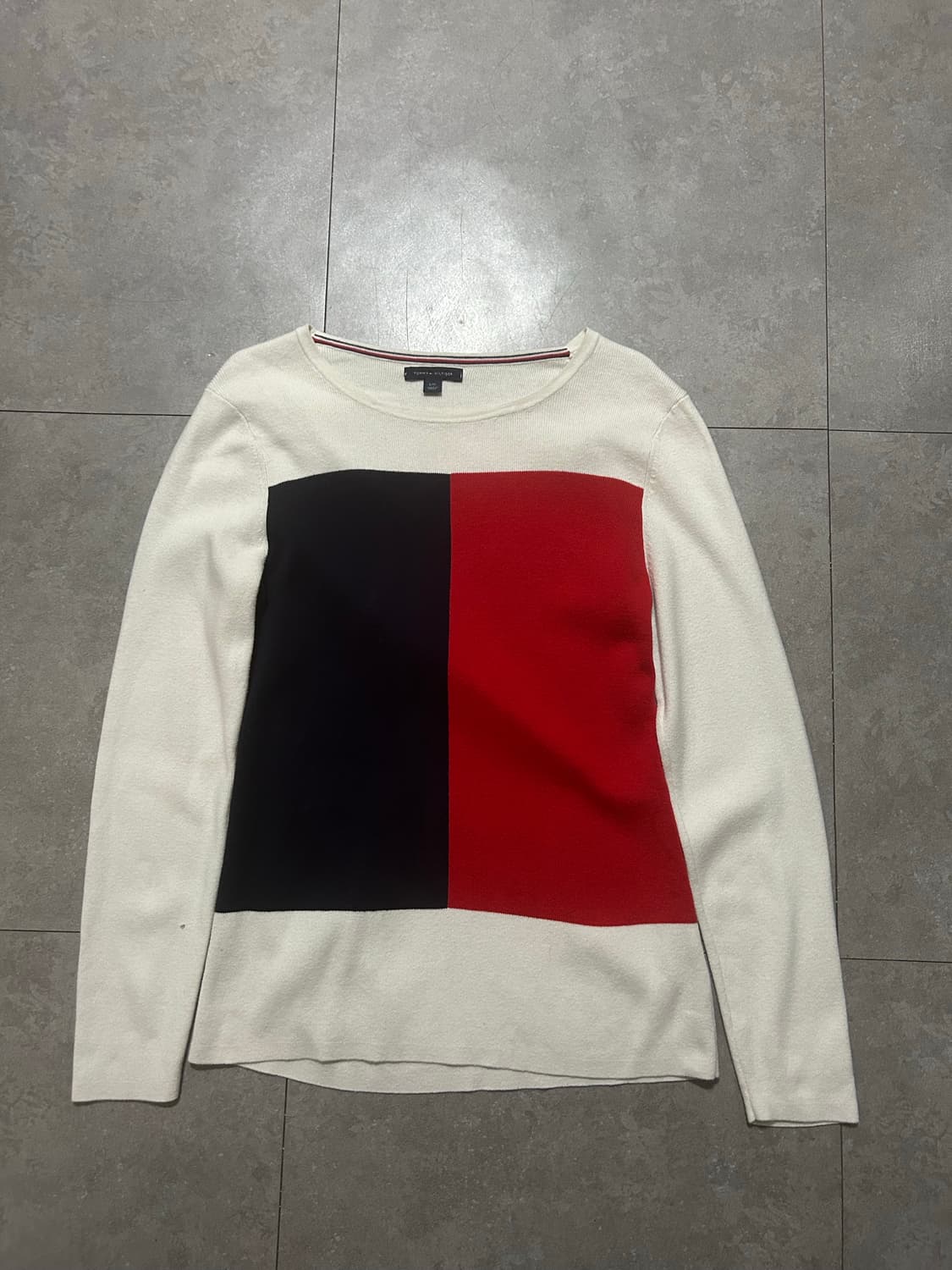 타미 걸즈  컬러블록   빈티지 코튼 니트  55size  상품이미지1