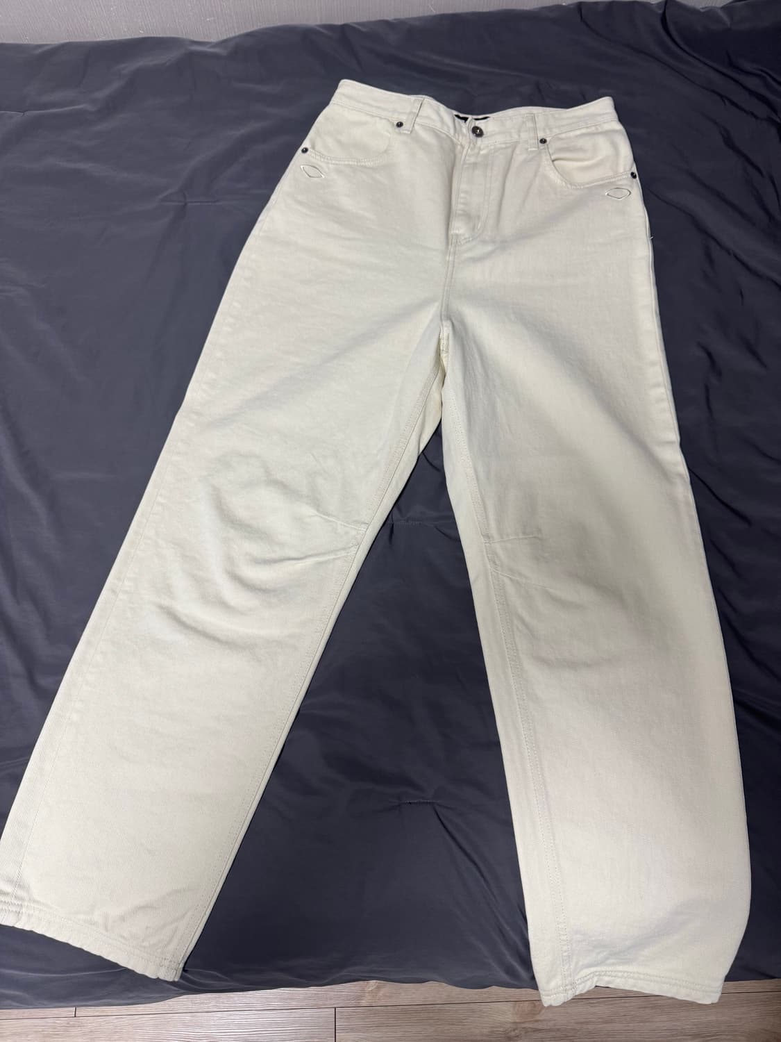 미스치프 롬버스 슬라우치 진 팬츠 바지 크림 M 상품이미지4