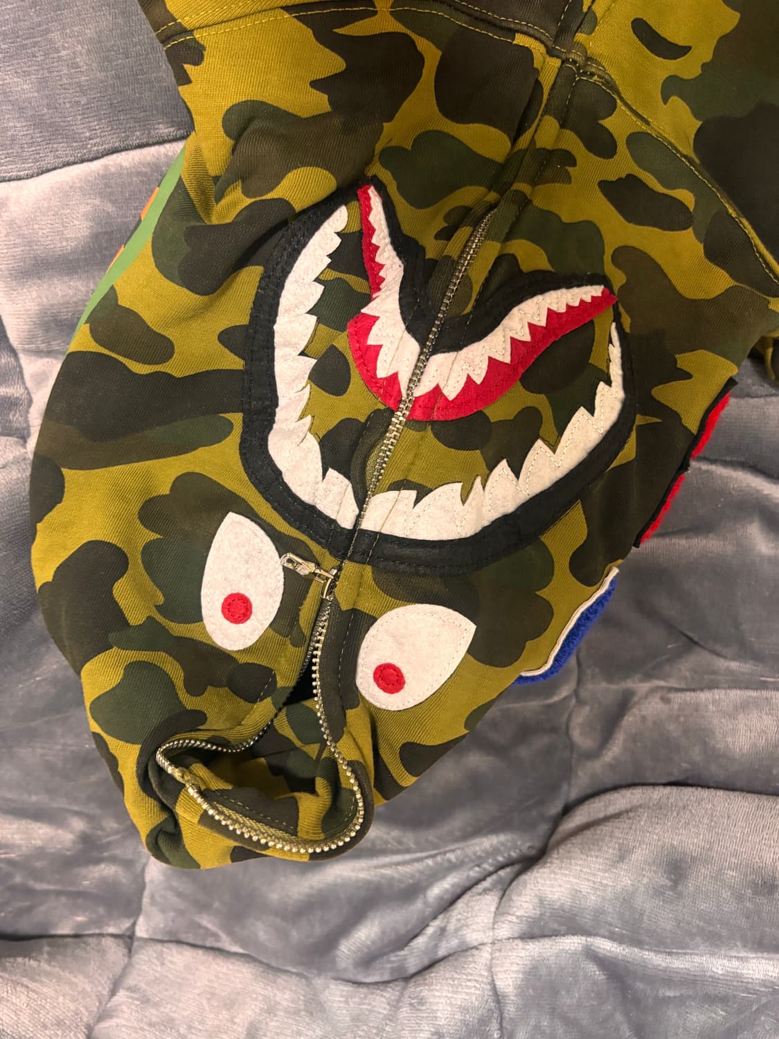 베이프 샤크후드집업 녹계 M 상품이미지4