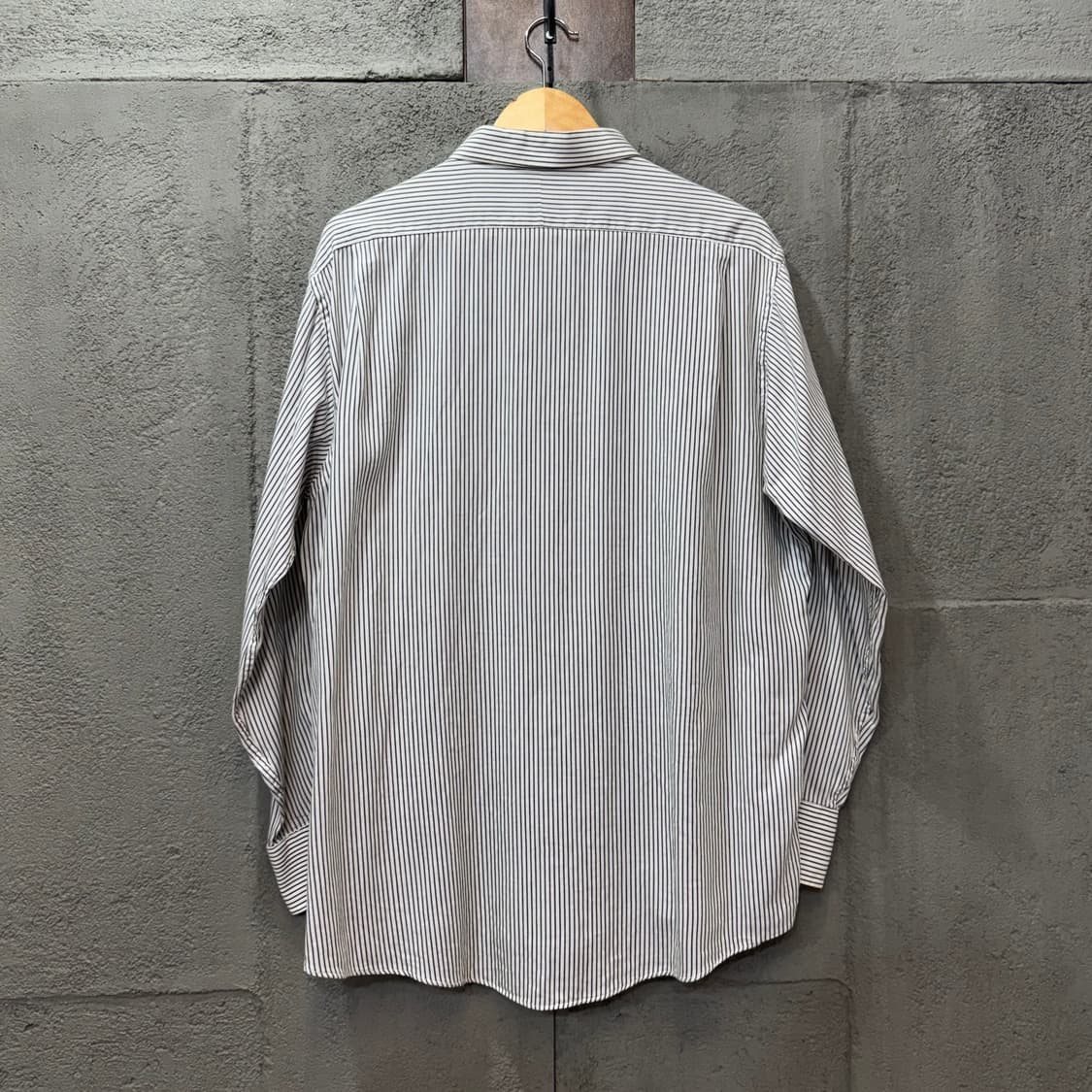 80s 버버리 스트라이프 셔츠 made in USA (XL)   상품이미지4