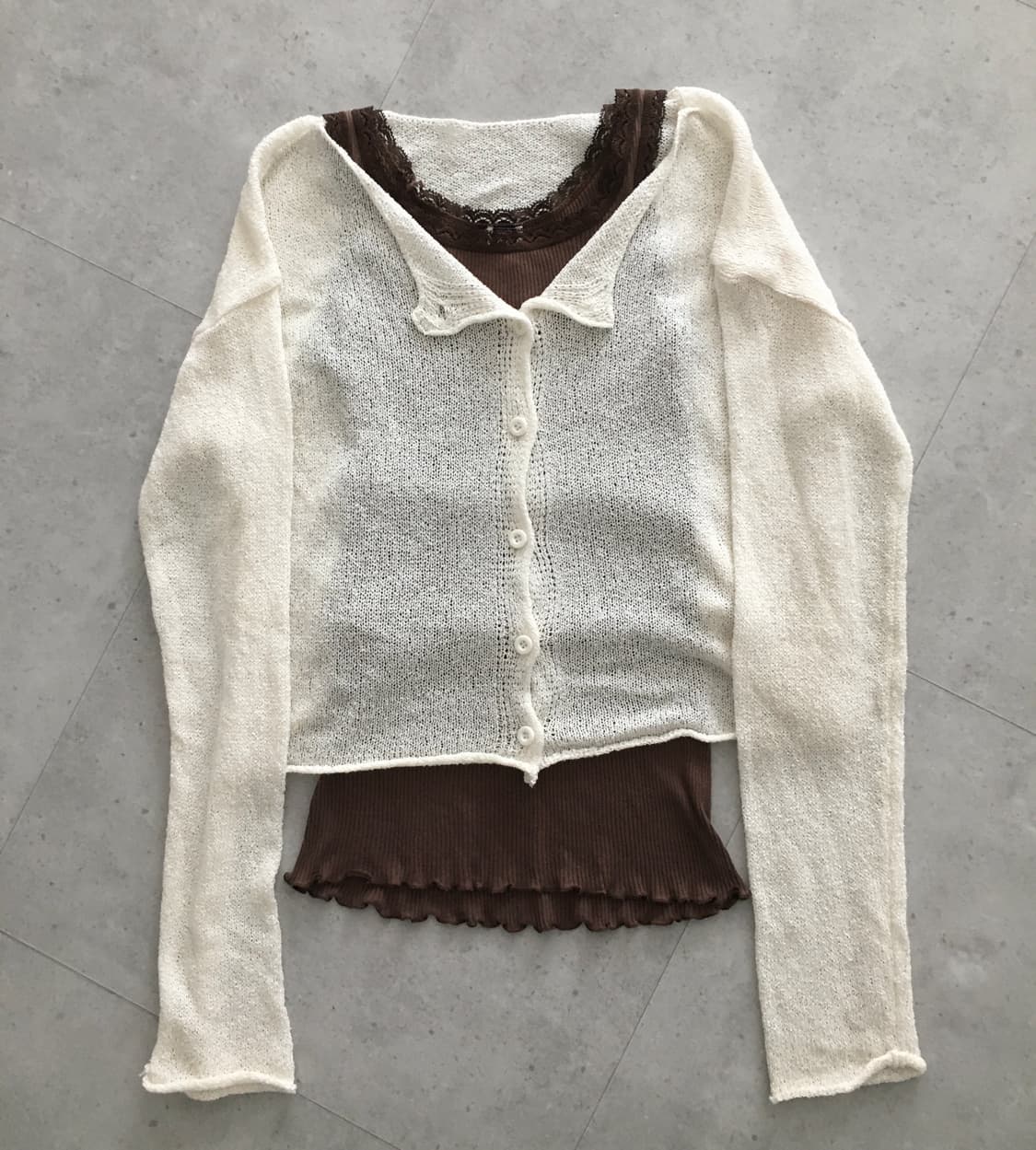 Vintage ivory cardigan 상품이미지1