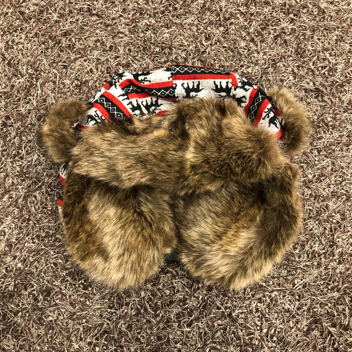 빈티지 퍼 사슴 패턴 트루퍼햇 상품이미지2