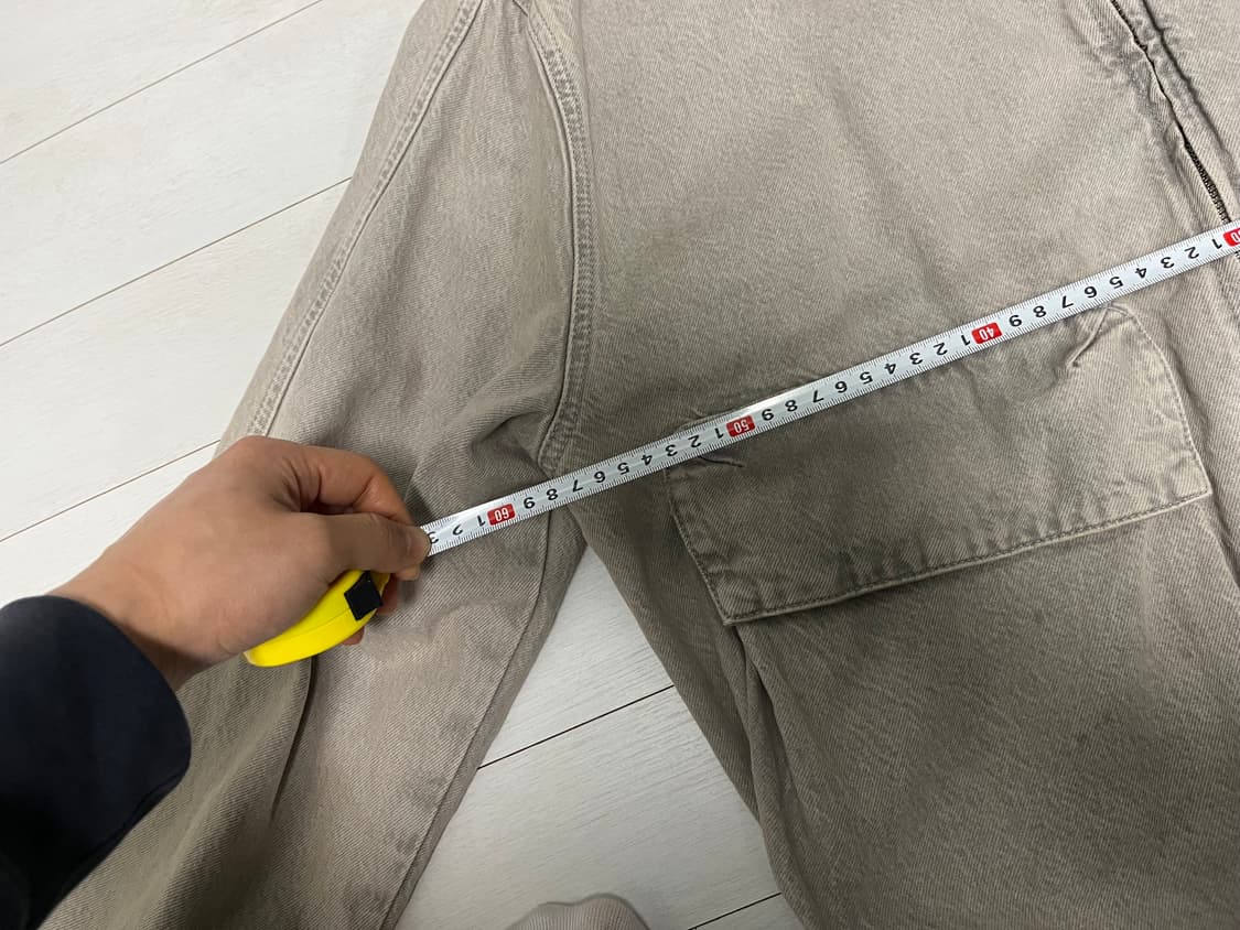 ZARA 베이지 코튼 블루종 워크자켓(XL) 상품이미지8