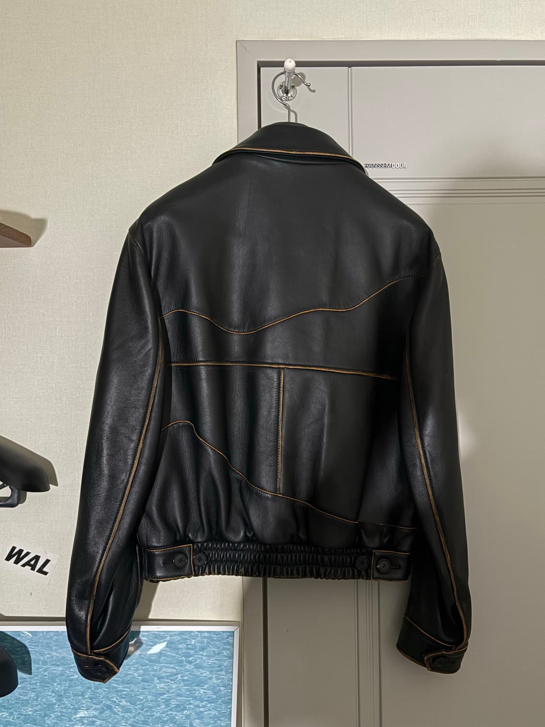 [S] STU 커브드 레더자켓 상품이미지4