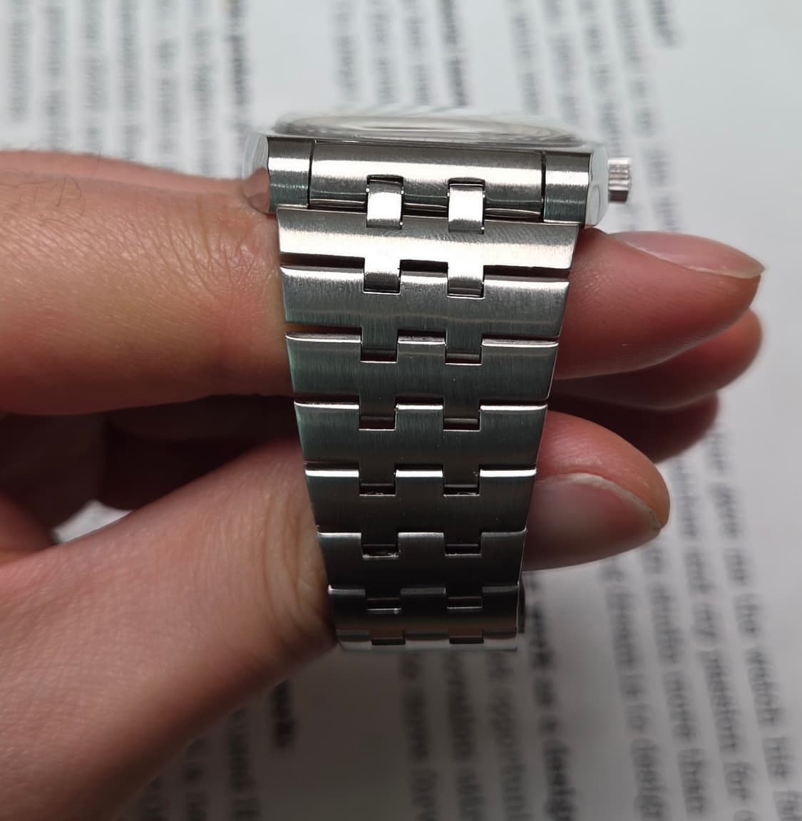 레어] 빈티지 오메가 제네브 테레비 점보 매트블랙 싱글데이트 브레이슬릿  상품이미지5