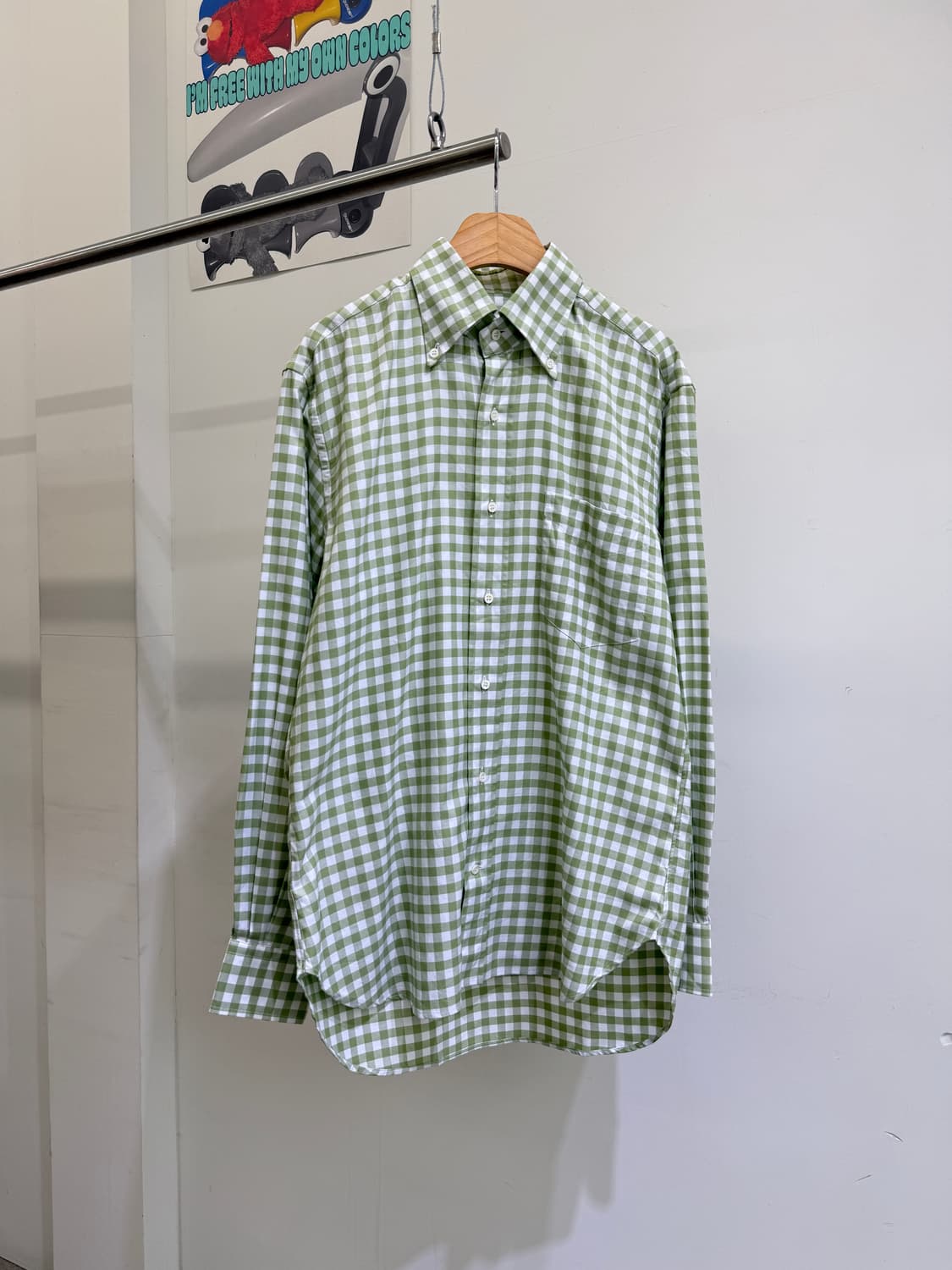 ORIAN FOR BEAMS F (Made in Italy) 깅엄체크셔츠 상품이미지1