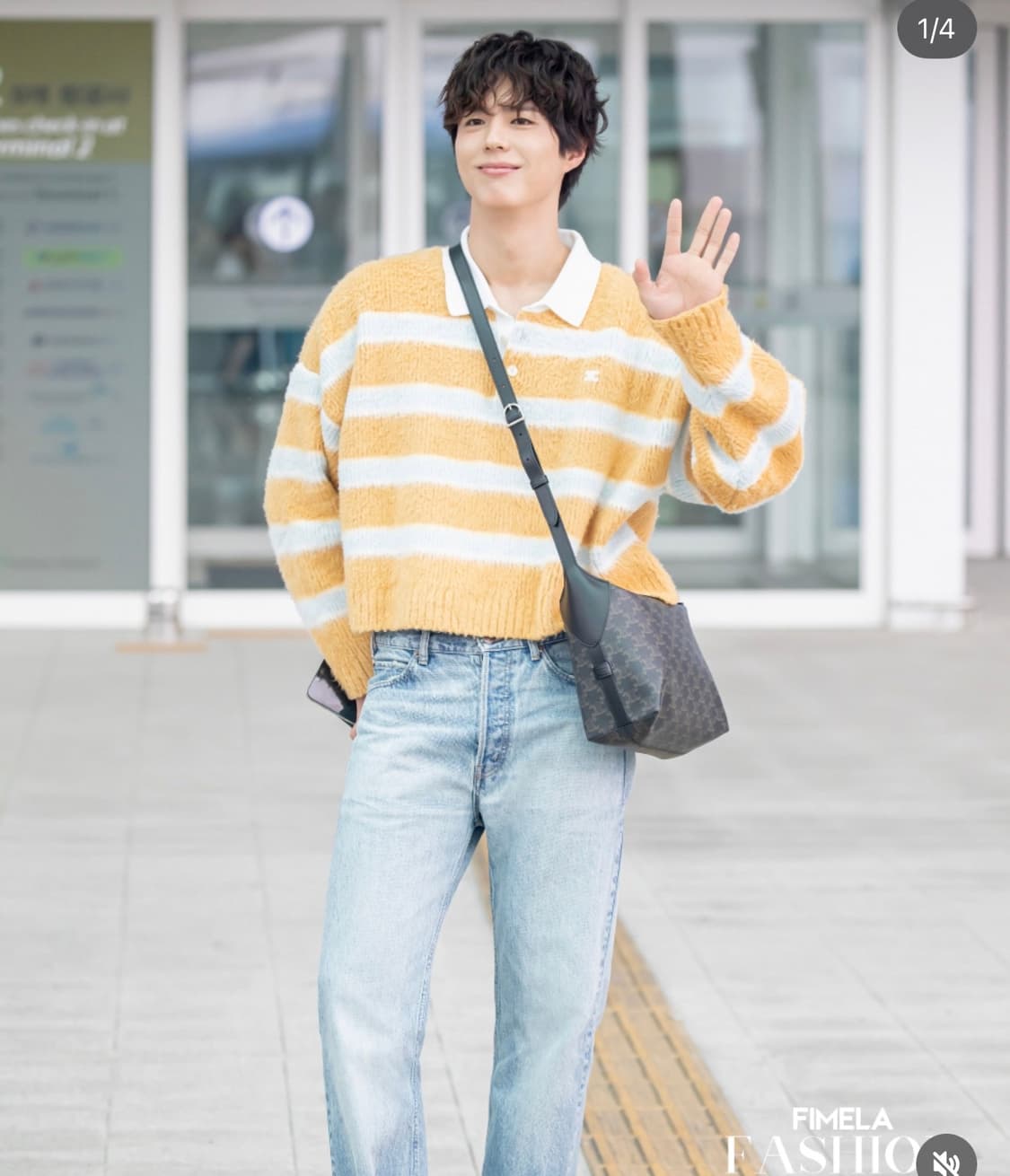 [박보검님 착용] 셀린느 25fw 브러시드 폴로 스웨터 상품이미지1