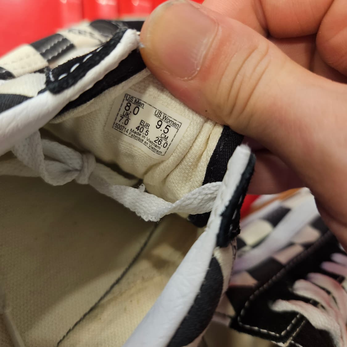 (거의새거)반스(Vans) 스택드 체커보드 스니커즈 260size 상품이미지8