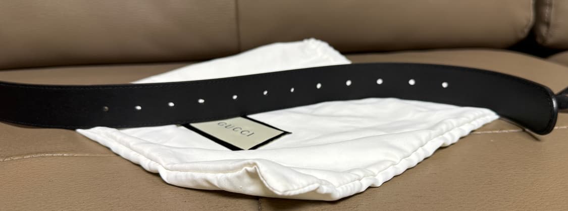 [100/40] 구찌 GG 마몽 레더 벨트 금장 상품이미지8