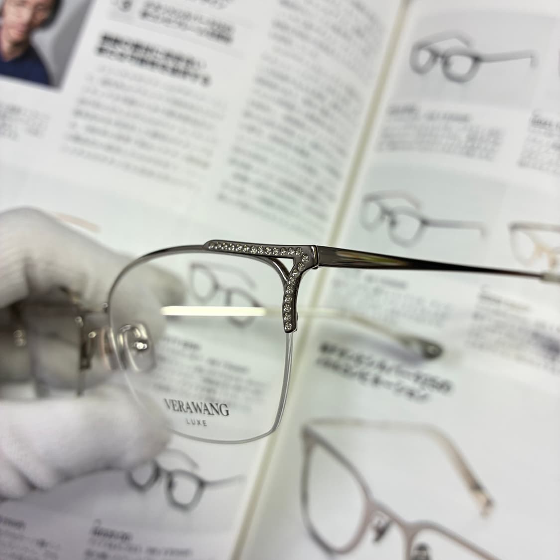 VERA WANG 베라왕 반무테 스와로브스키 티타늄 안경 상품이미지4