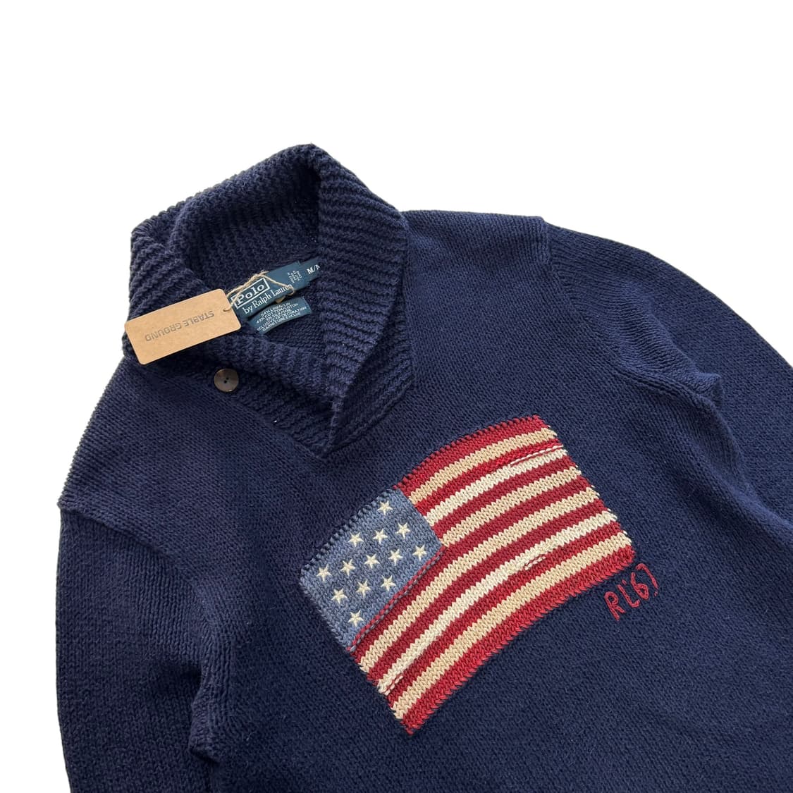 [100] 폴로 랄프로렌 성조기 숄카라 스웨터 니트 상품이미지2