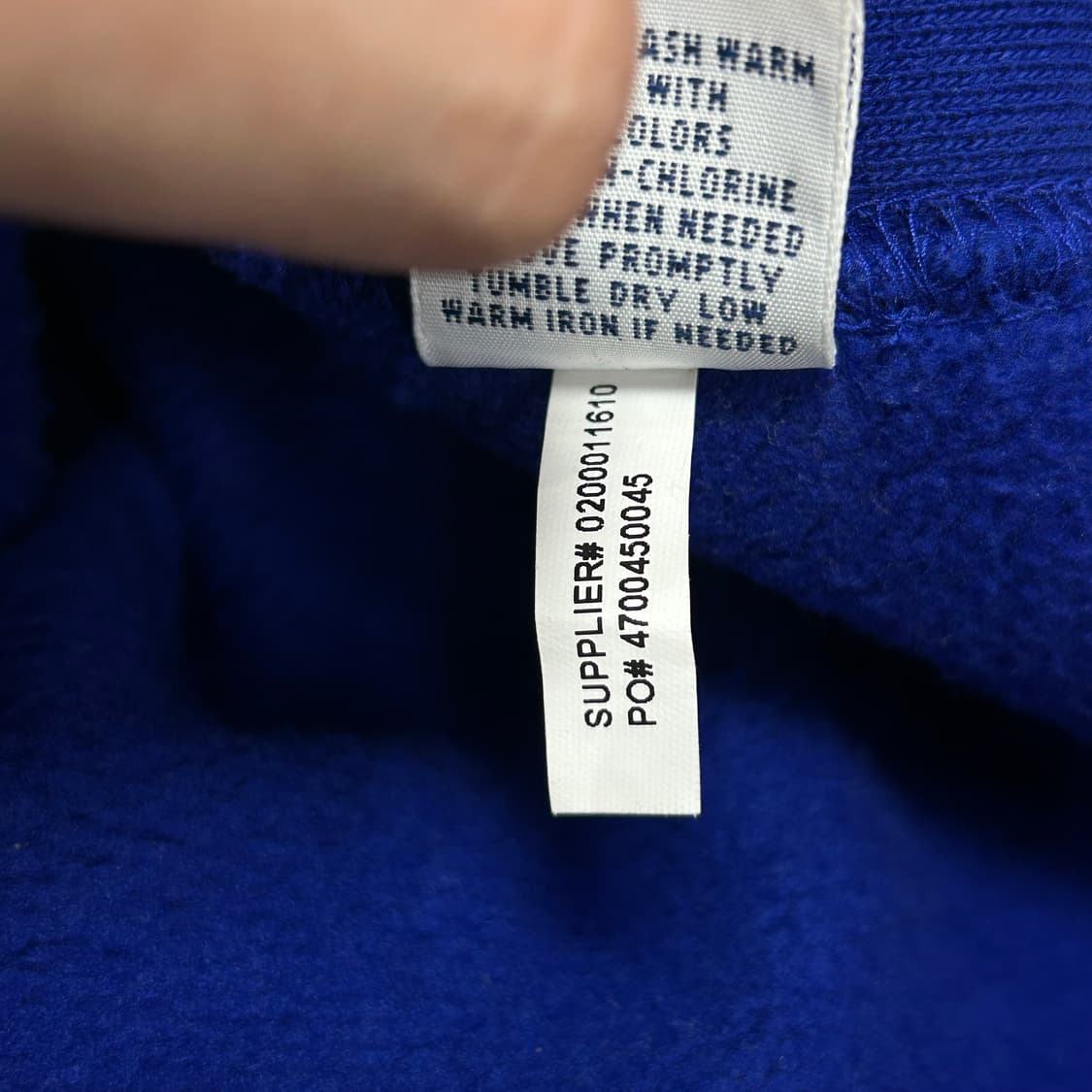 폴로 딥블루 빅포니 헤비 후드집업(L) 상품이미지4