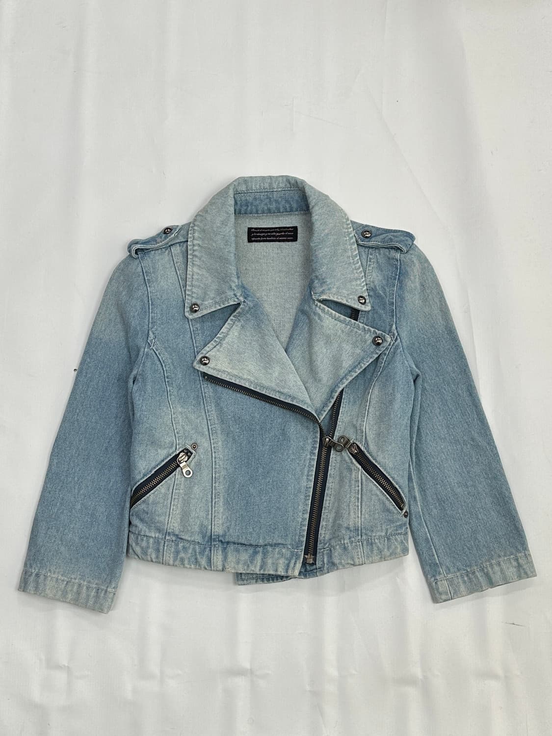 🎸rienda 보헤미안 라이더 데님 7부 자켓 🎸 펑크 나나깔 연청 상품이미지2