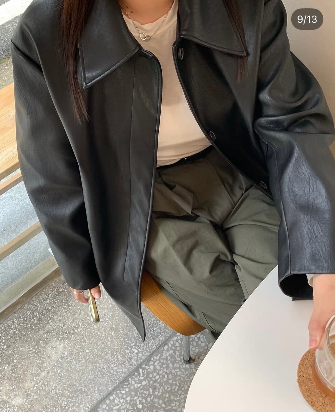 한올 하프 레더 자켓 hanoll 상품이미지4