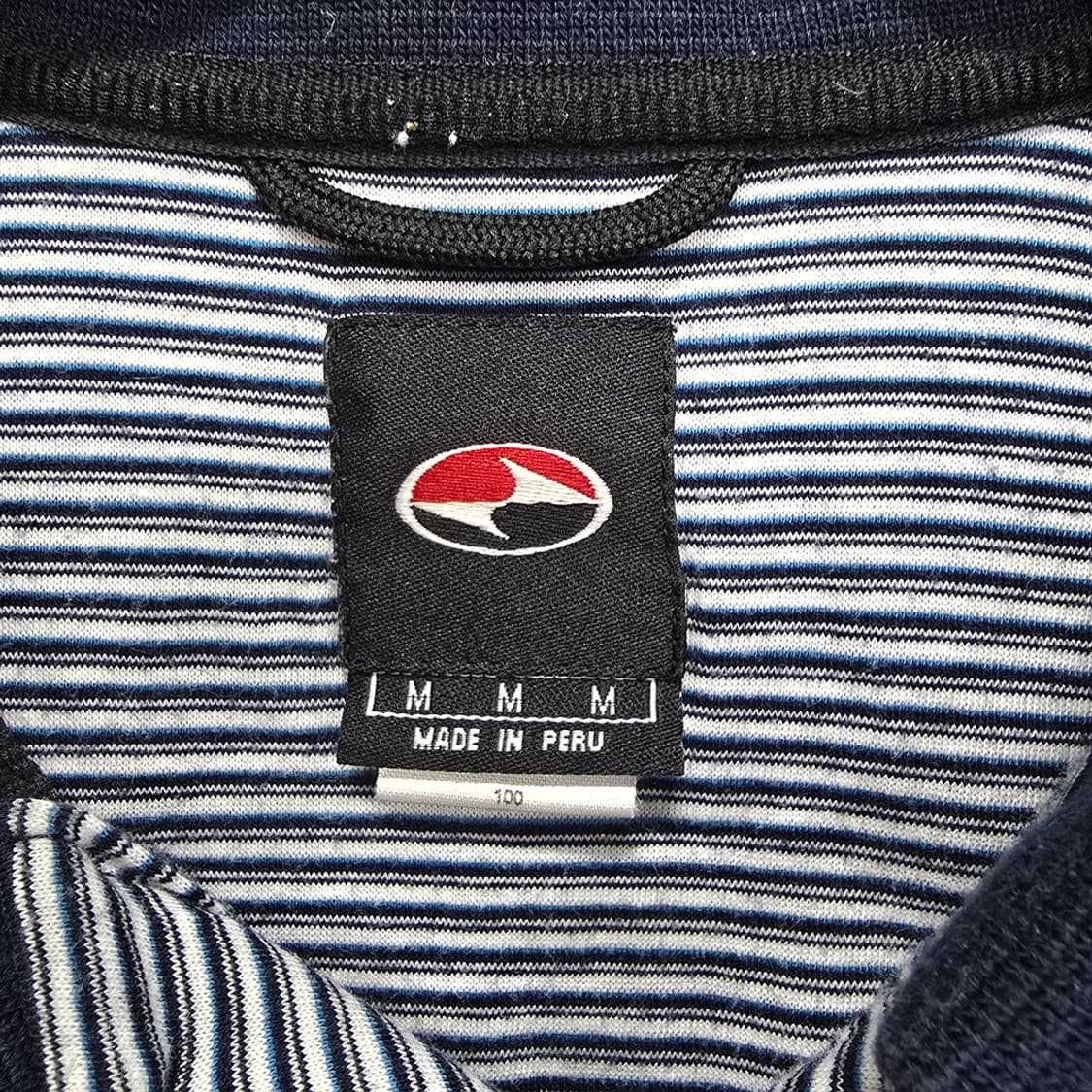 90-00s 나이키 NIKE 하프 스트라이프 반팔 카라티 100 상품이미지6