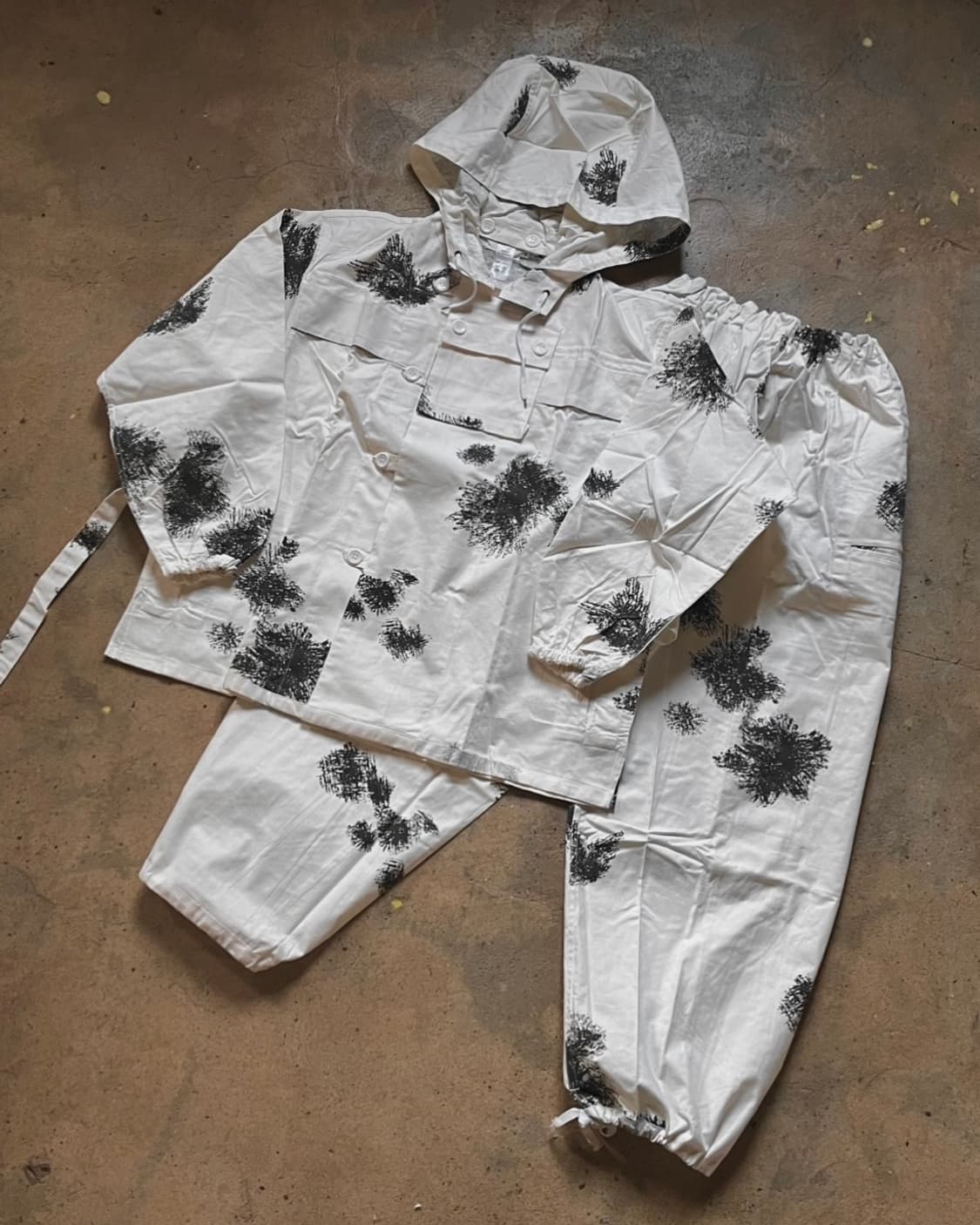 80s 서독군 오리지널 스노우 카모 세트 상품이미지2