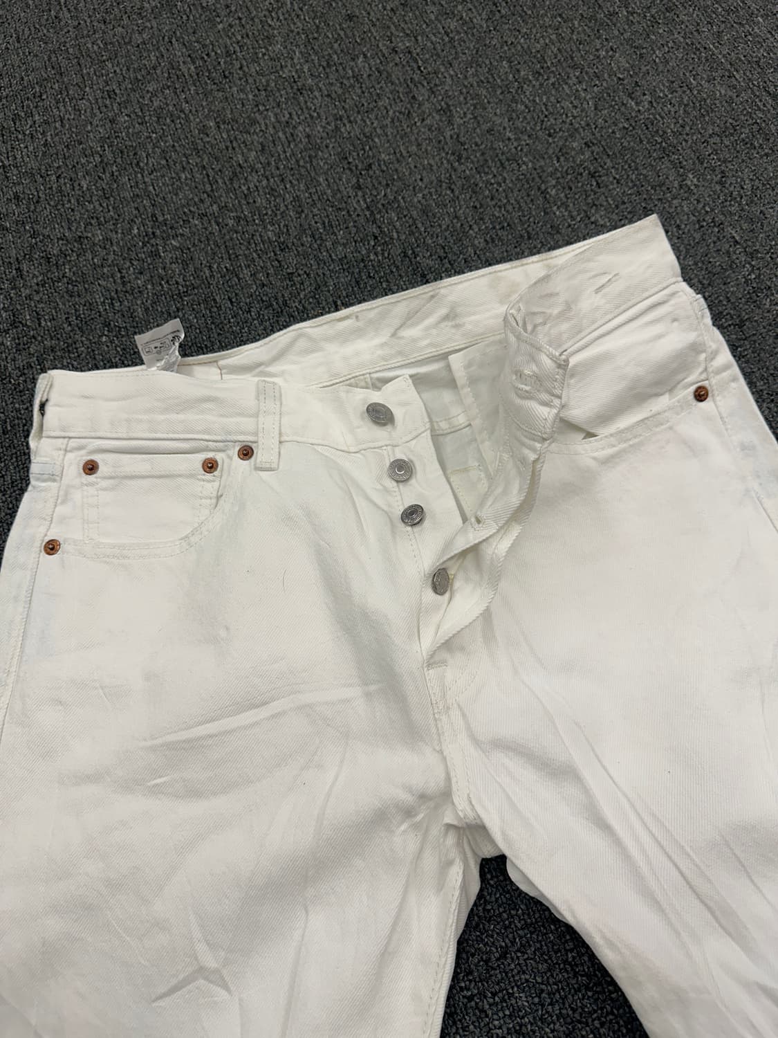 30) 리바이스 501 크림진 화이트 데님 상품이미지4