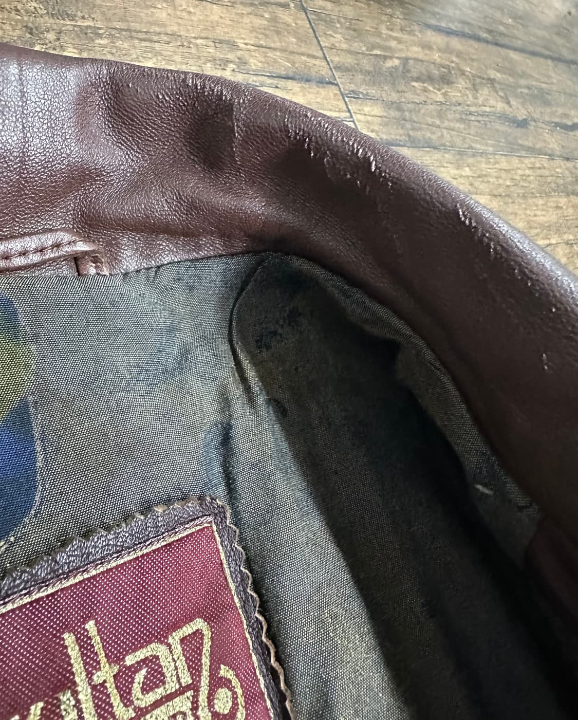 90s SULTAN Sultan Leather 빈티지 가죽 봄버 자켓 상품이미지4