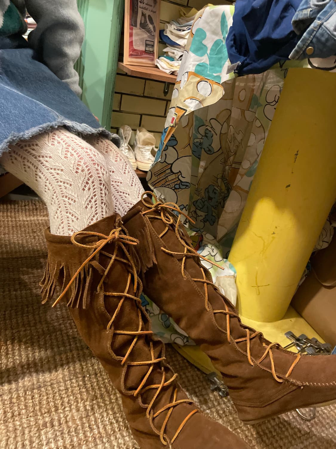 Minnetonka Suede Fringe Lace-Up Boots 상품이미지8