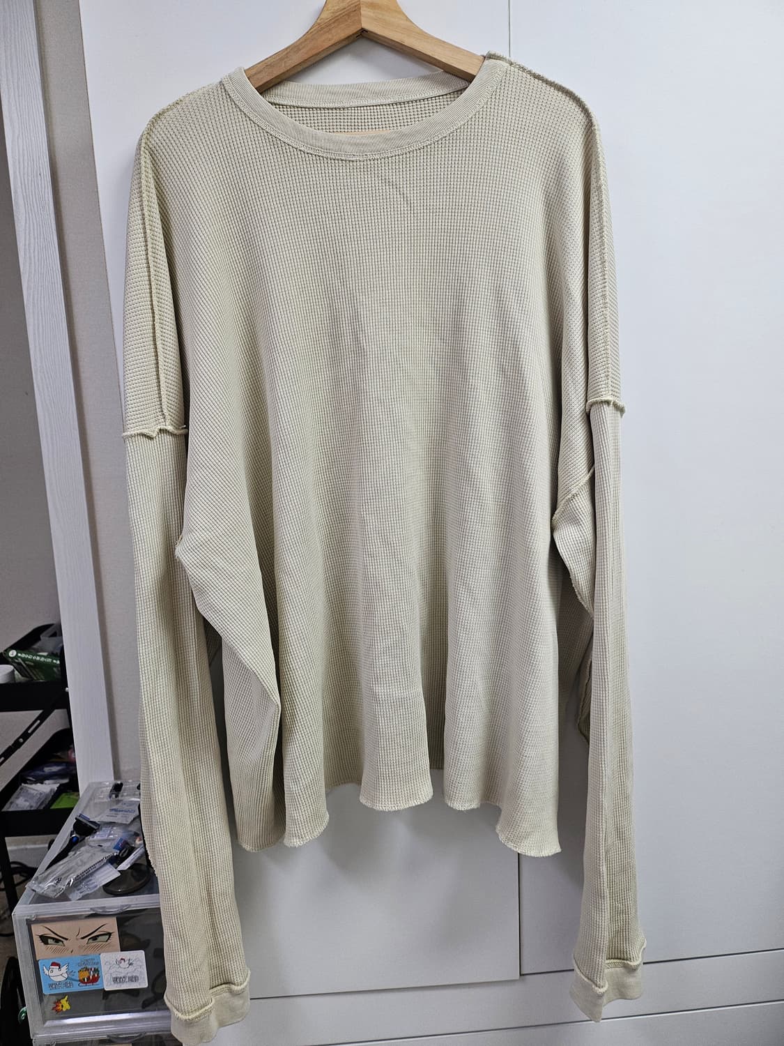 [OS]배드포드 굿즈 와플 롱슬리브 크림 상품이미지3