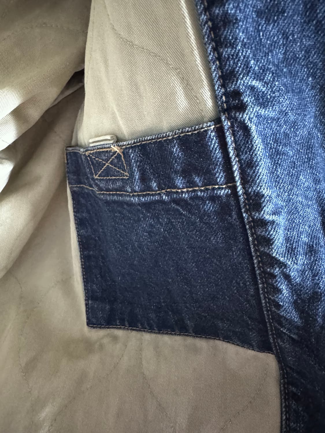 [ZARA] 자라 콘트라스팅 칼라 데님 자켓 블루 상품이미지4