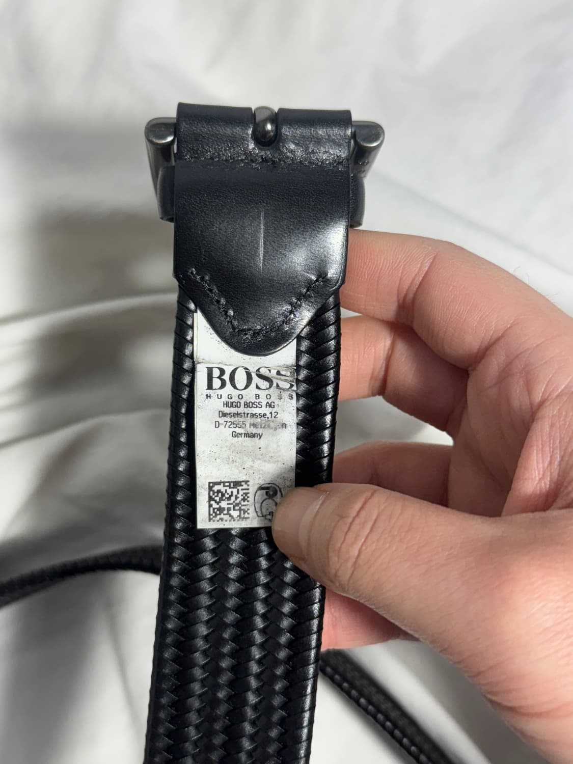 00s Hugo Boss 브레이드 레더 벨트 상품이미지5