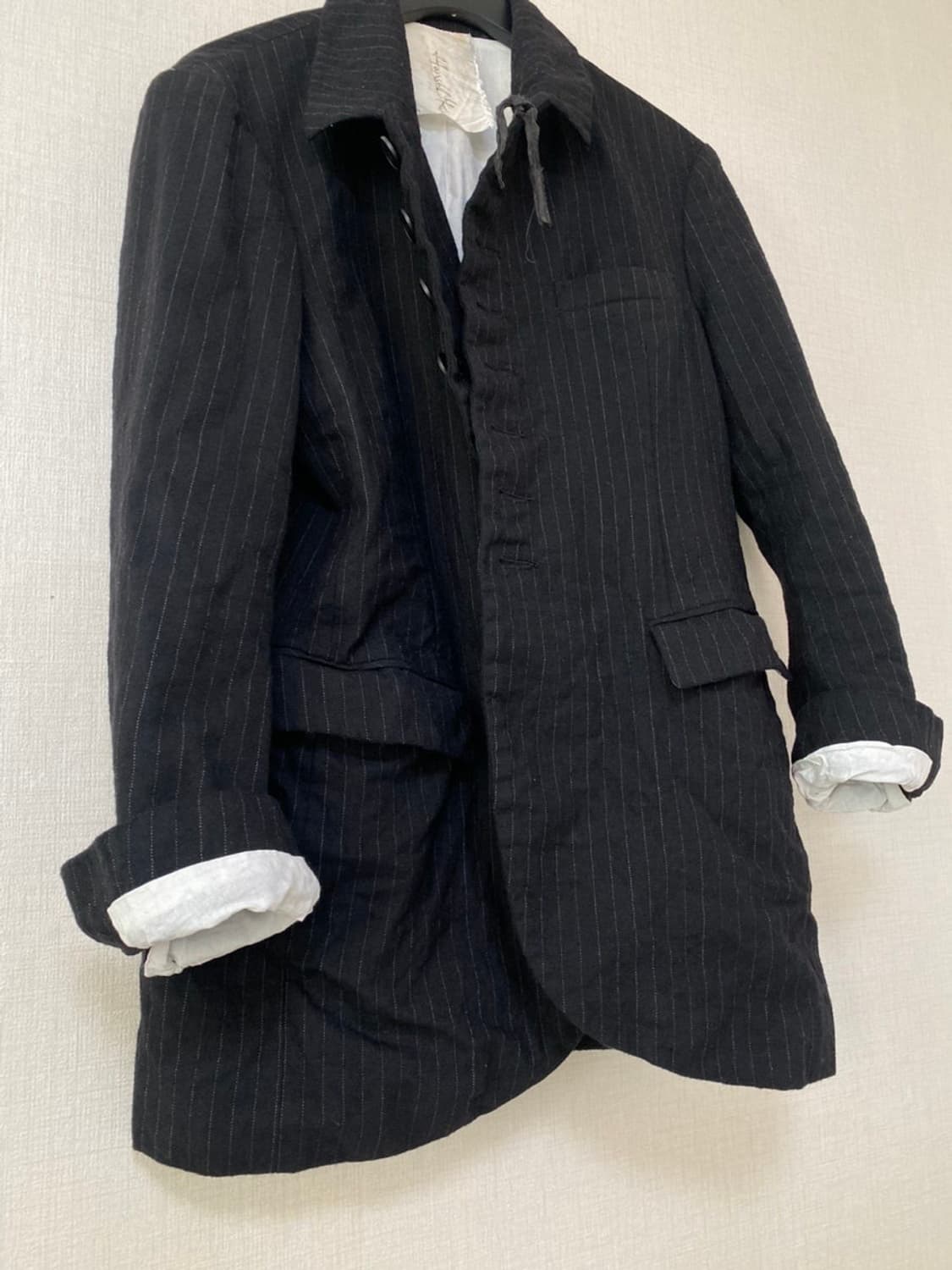 한솔킴 striped boiled wool worker jacket 상품이미지2