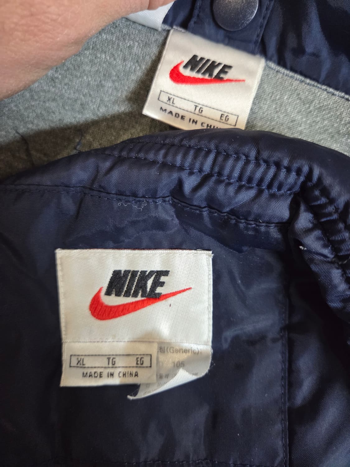 나이키 올드스쿨 빈티지 퀄팅조끼 분리형 후드 자켓 xl 상품이미지6