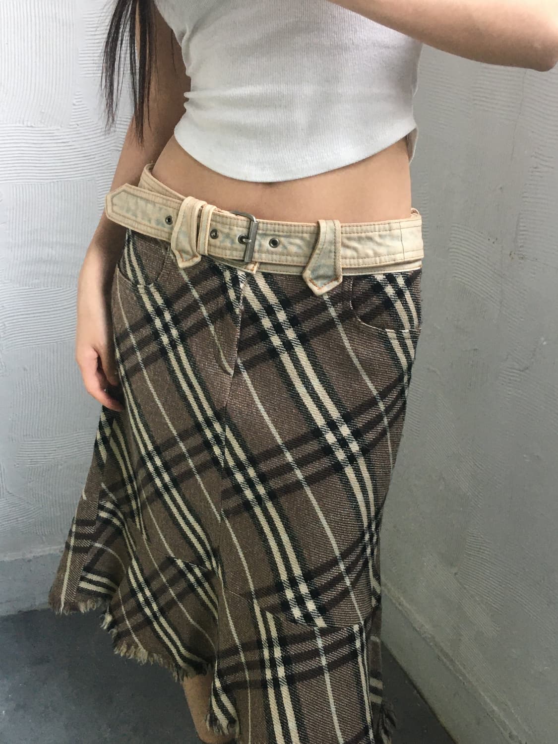 Burberry 버버리 블루라벨 노바체크 벨티드 스커트 상품이미지4