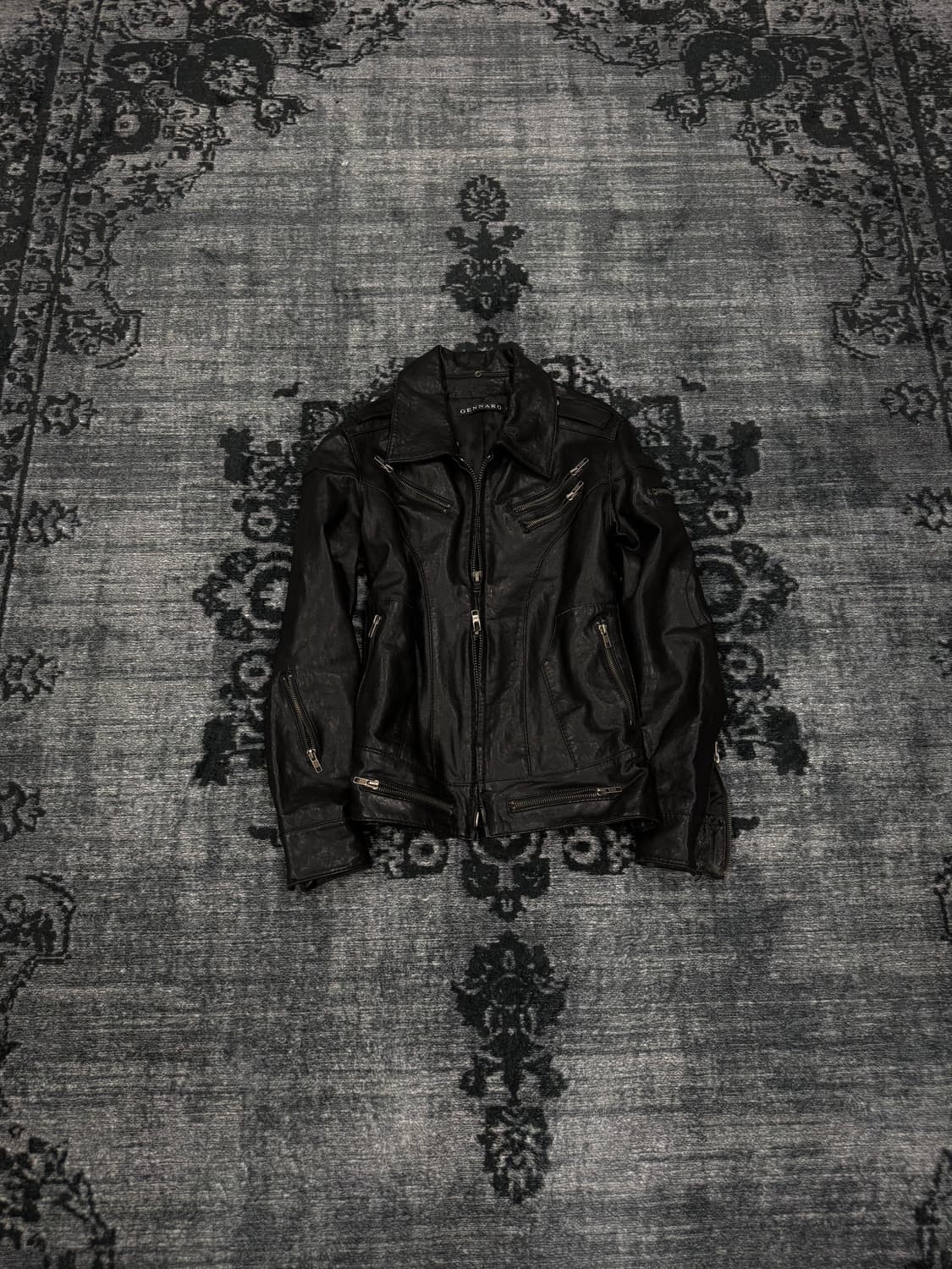 Gennaro 07aw lamb skin gimmick rider jac 상품이미지1