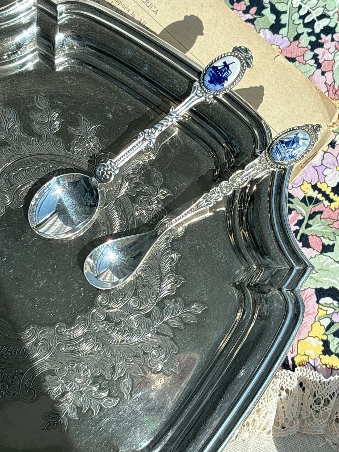 빈티지 델프트 실버플레이트 티스푼세트 상품이미지3