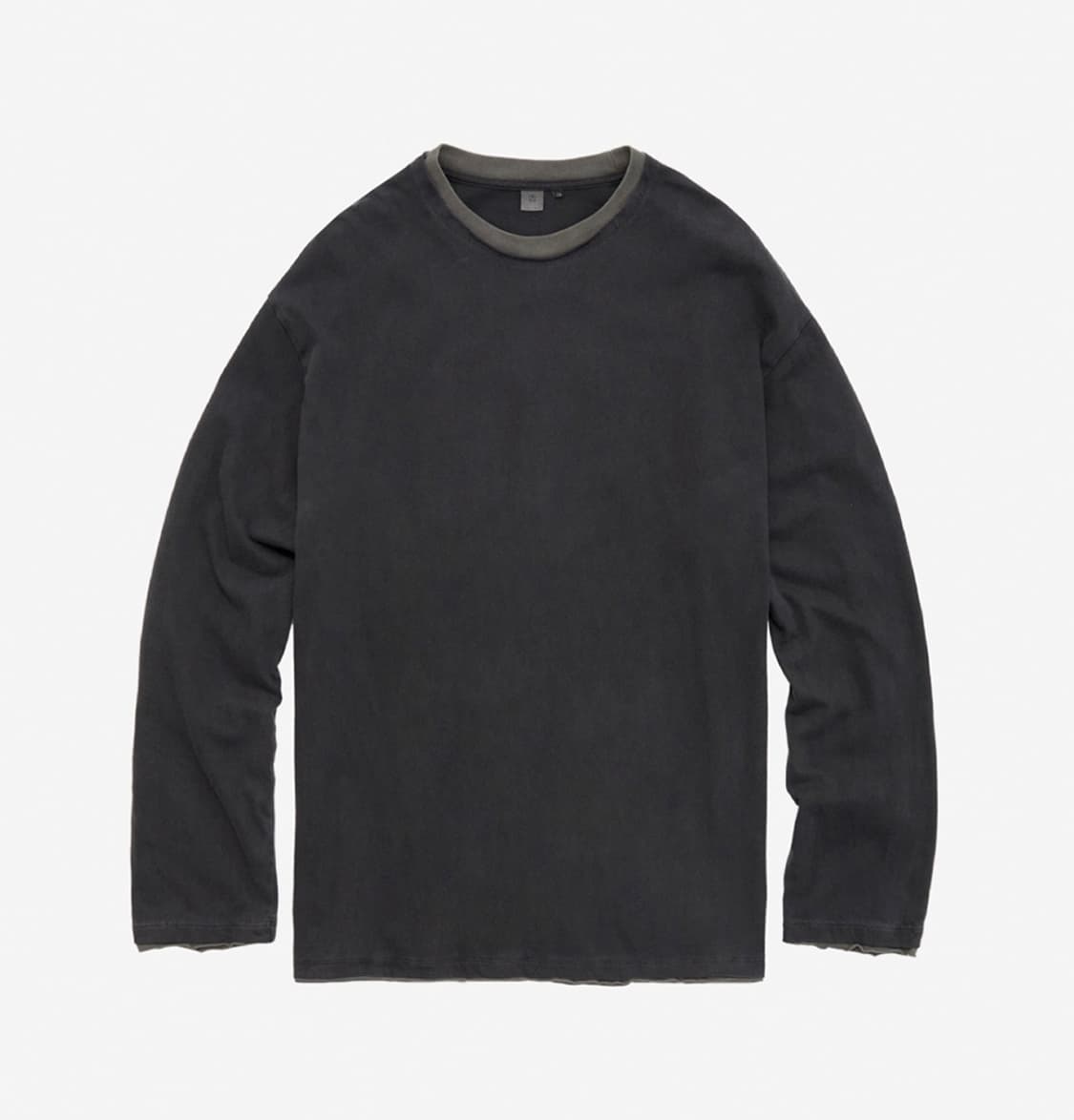 [3] 폴리테루 레이어드 롱슬리브 딥 차콜 + 세이지 상품이미지1